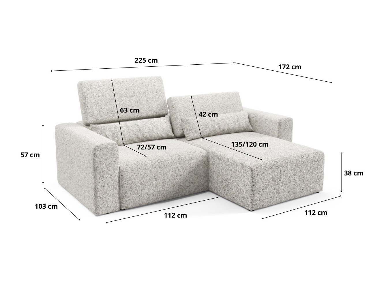 Modular corner sofa Virorle 105 (Puente 06)