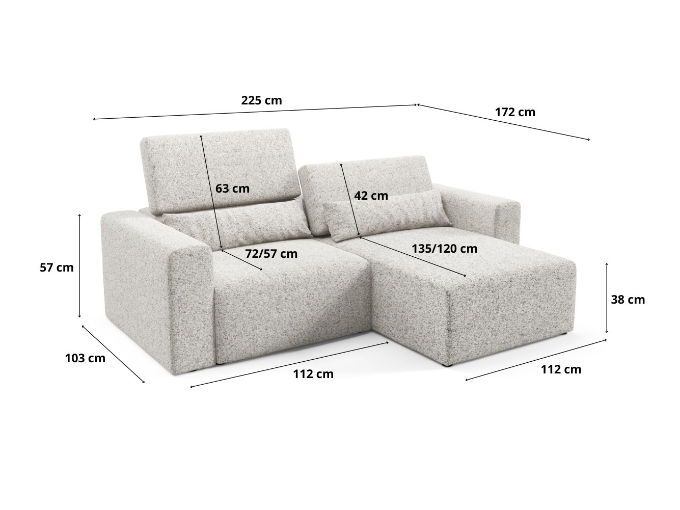 Modular corner sofa Virorle 105 (Puente 09)