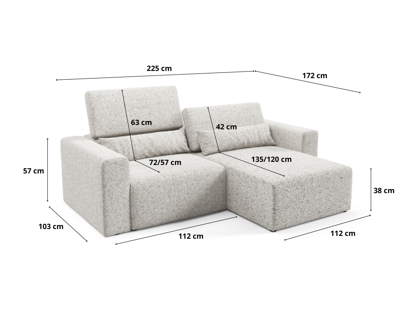 Modular corner sofa Virorle 105 (Puente 11)