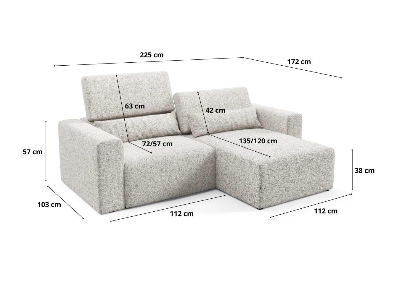 Modular corner sofa Virorle 105 (Puente 80)