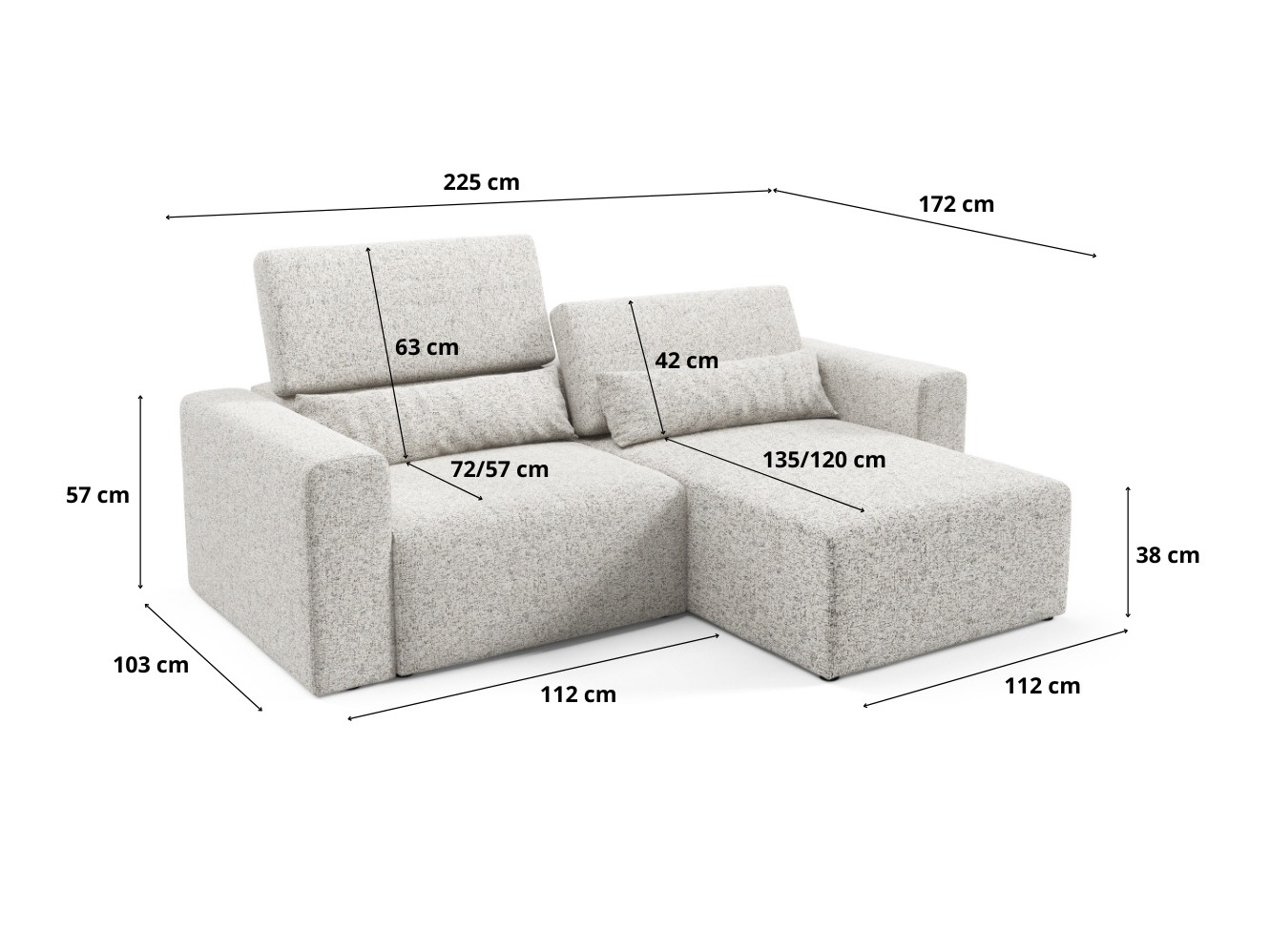 Modular corner sofa Virorle 105 (Puente 92)