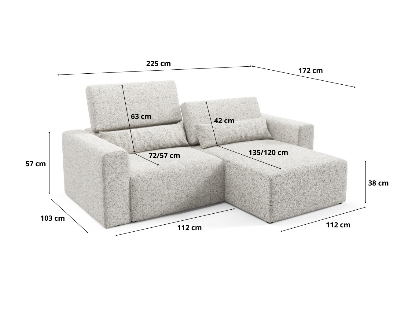 Modular corner sofa Virorle 105 (Puente 94)