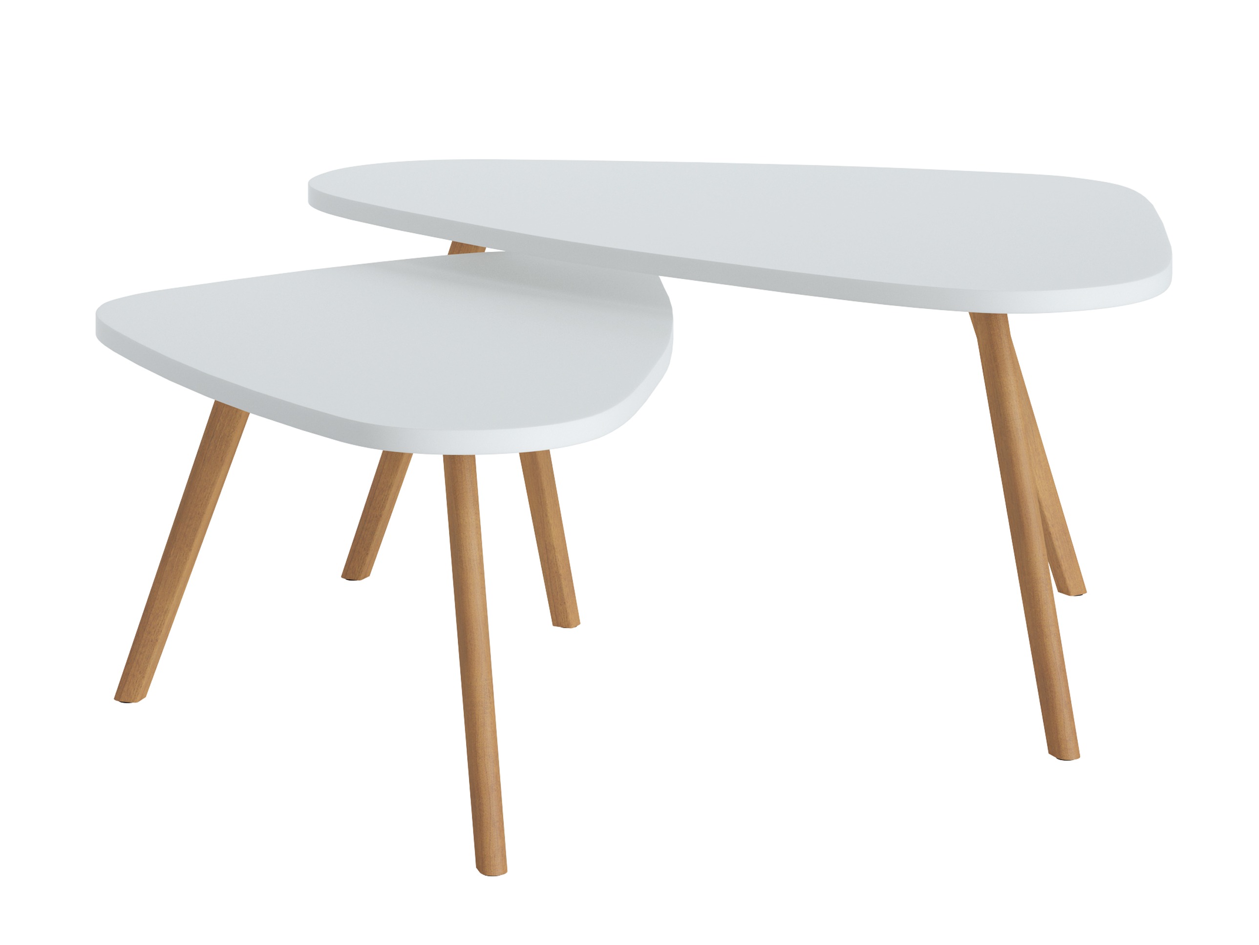 Nest of coffee tables Ontario 202 (White + Oak)