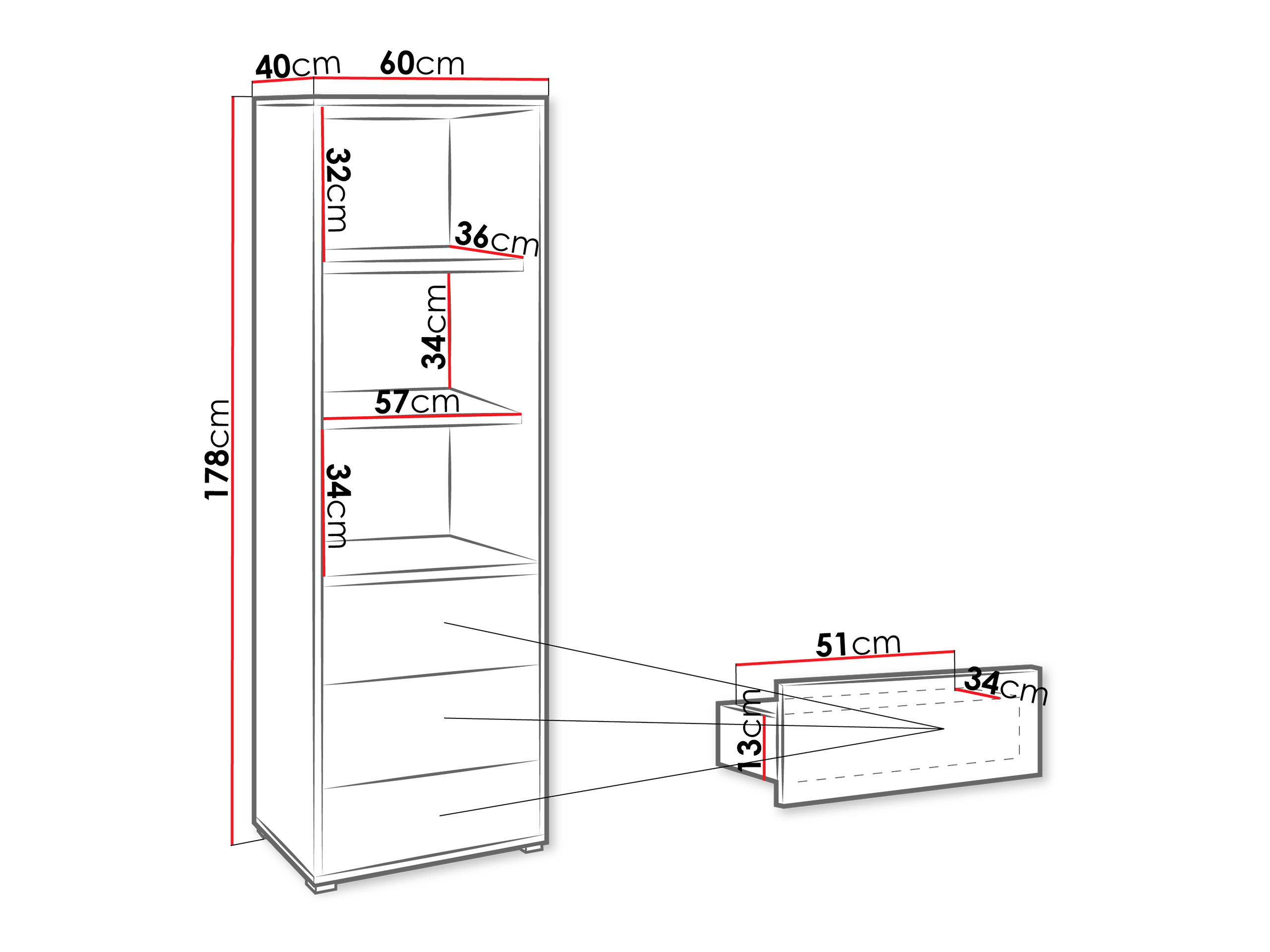 Bookcase Comfivo Tutela (White)