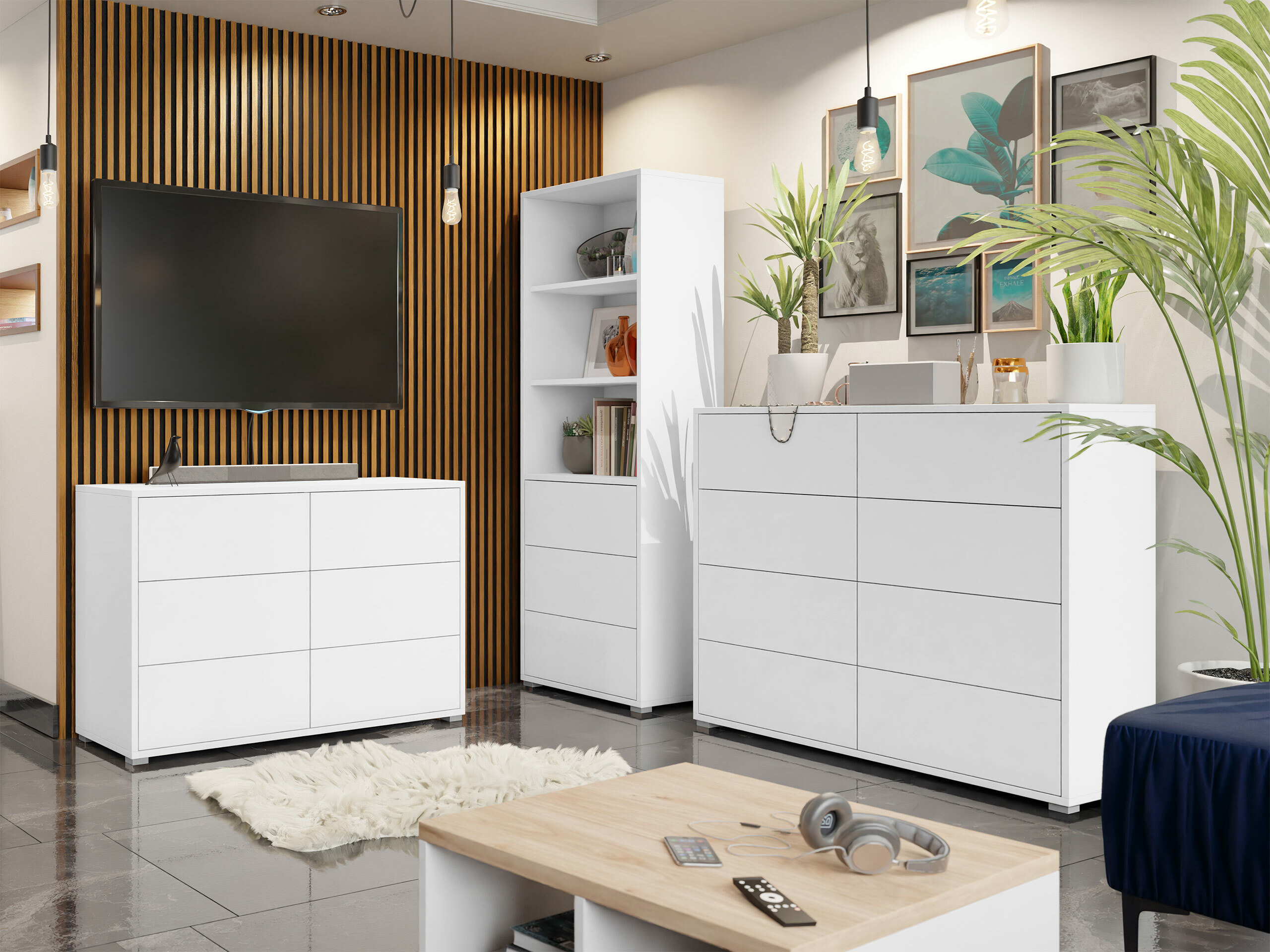 Living room set Comfivo Tutela I (White)