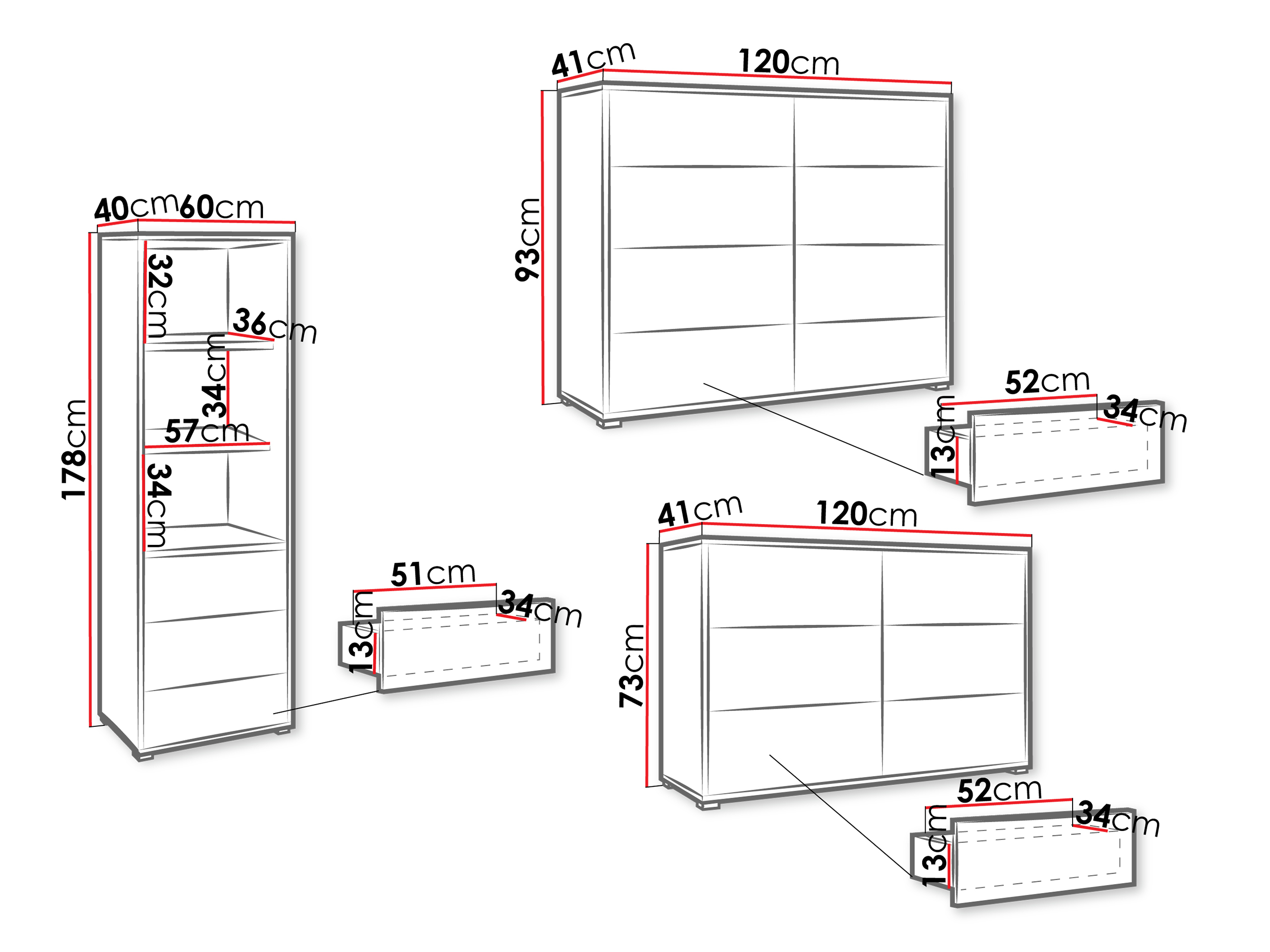 Living room set Comfivo Tutela I (White)