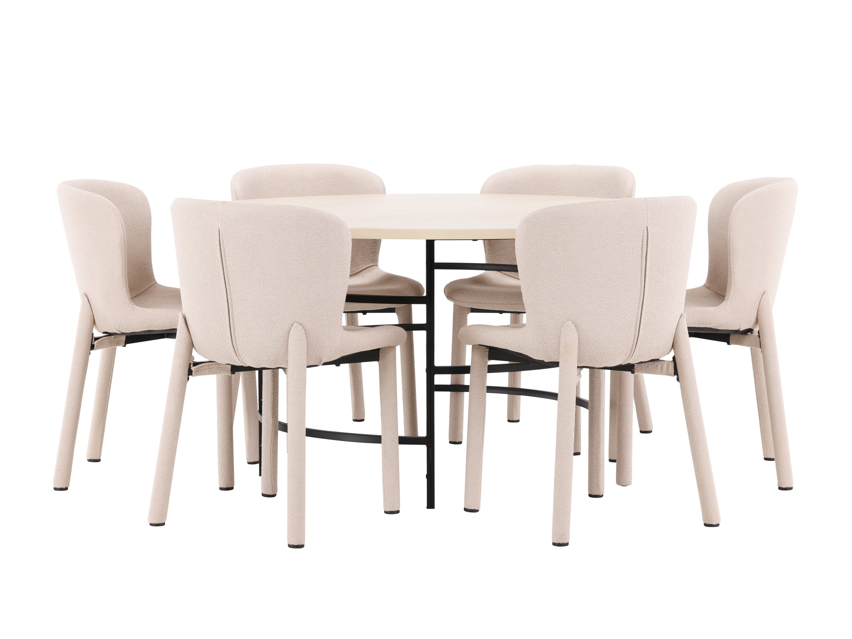 Dining set Dallas 4987 (Light brown + Black)