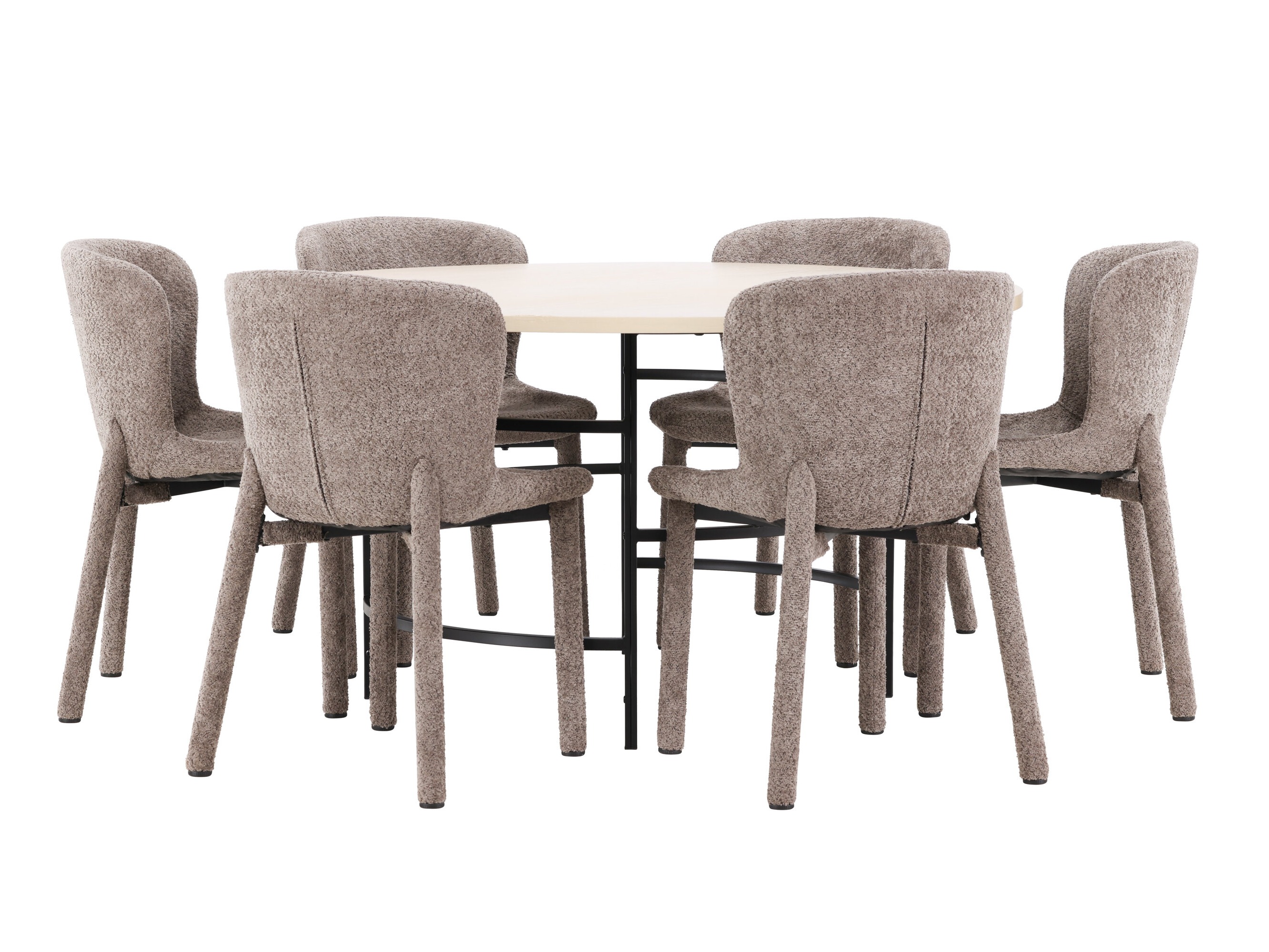 Dining set Dallas 4987 (Light brown + Black)