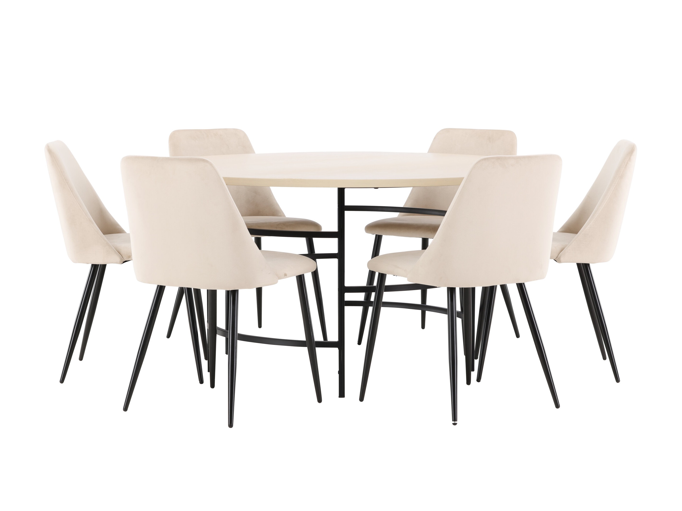 Dining set Dallas 4994 (Light brown + Black)