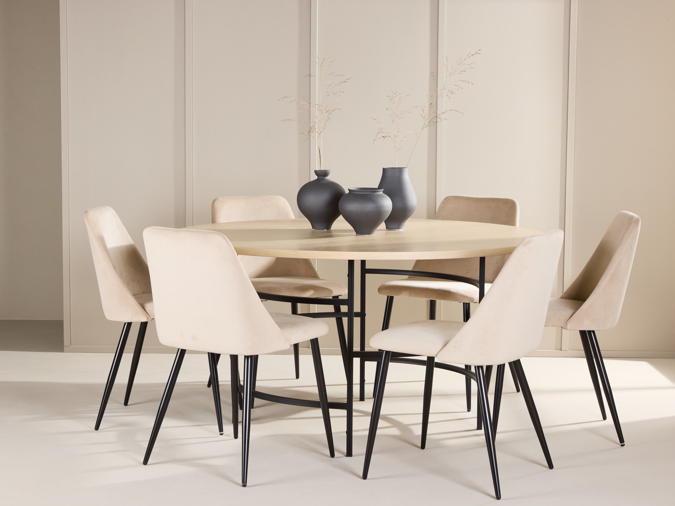 Dining set Dallas 4994 (Light brown + Black)