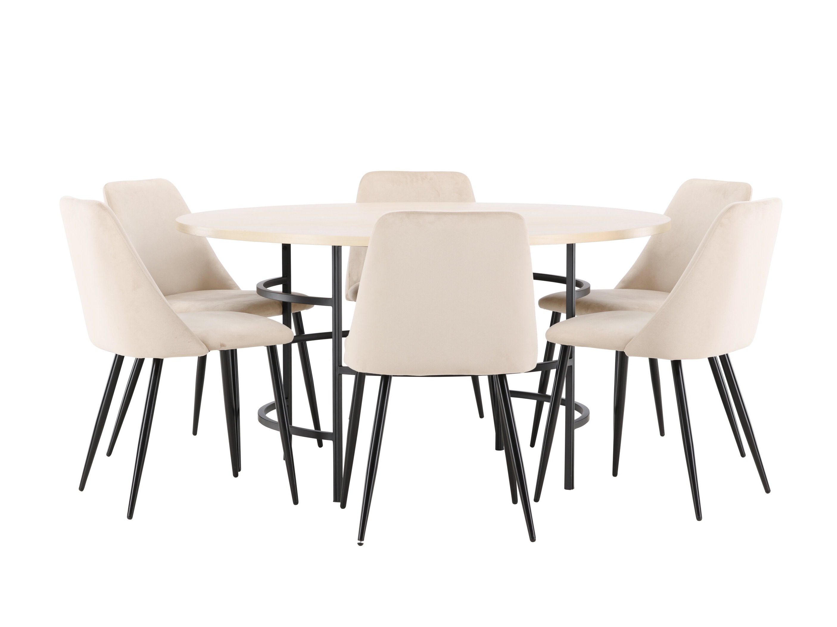 Dining set Dallas 4994 (Light brown + Black)