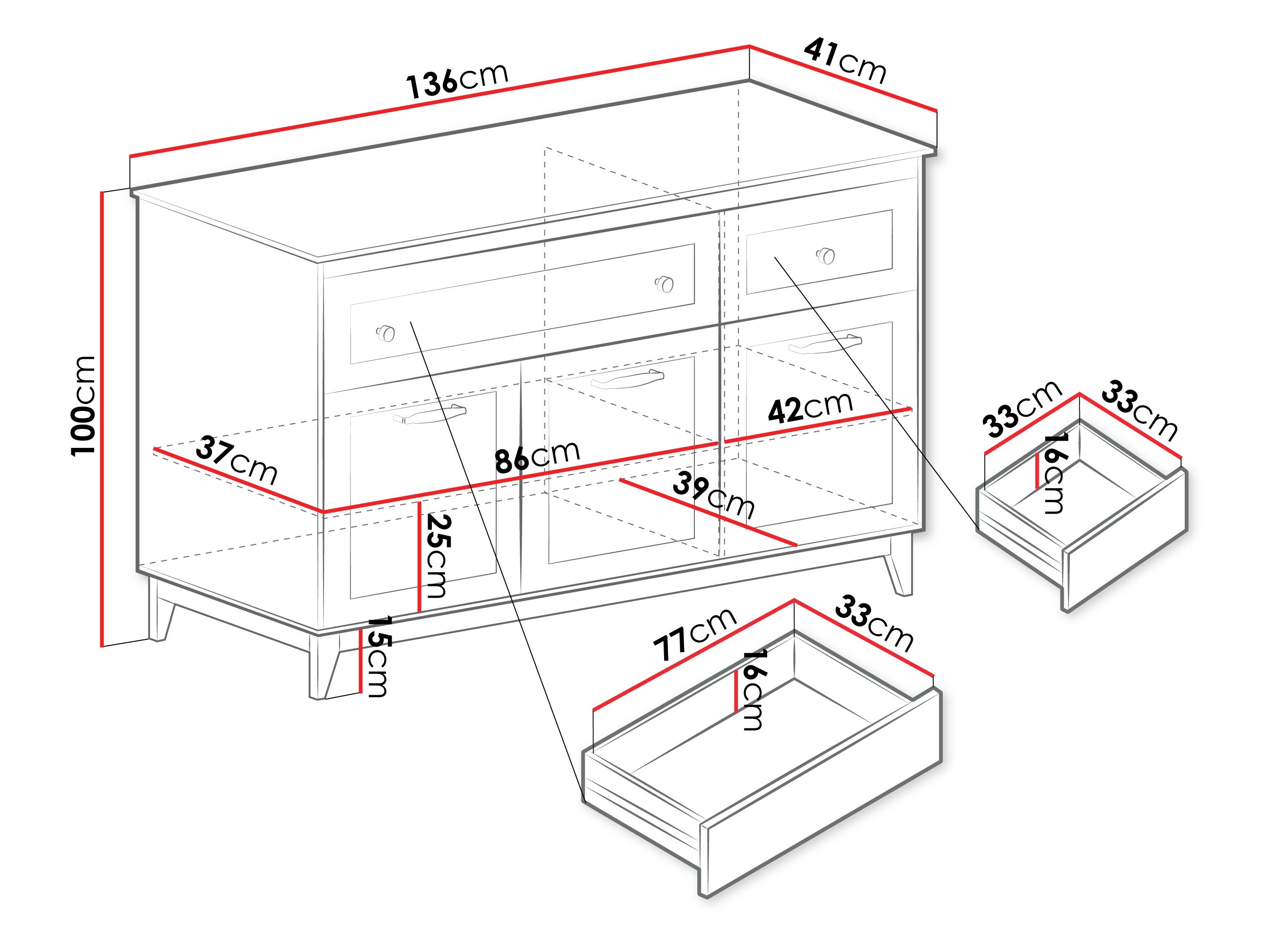 Chest of drawers Sonfera 100