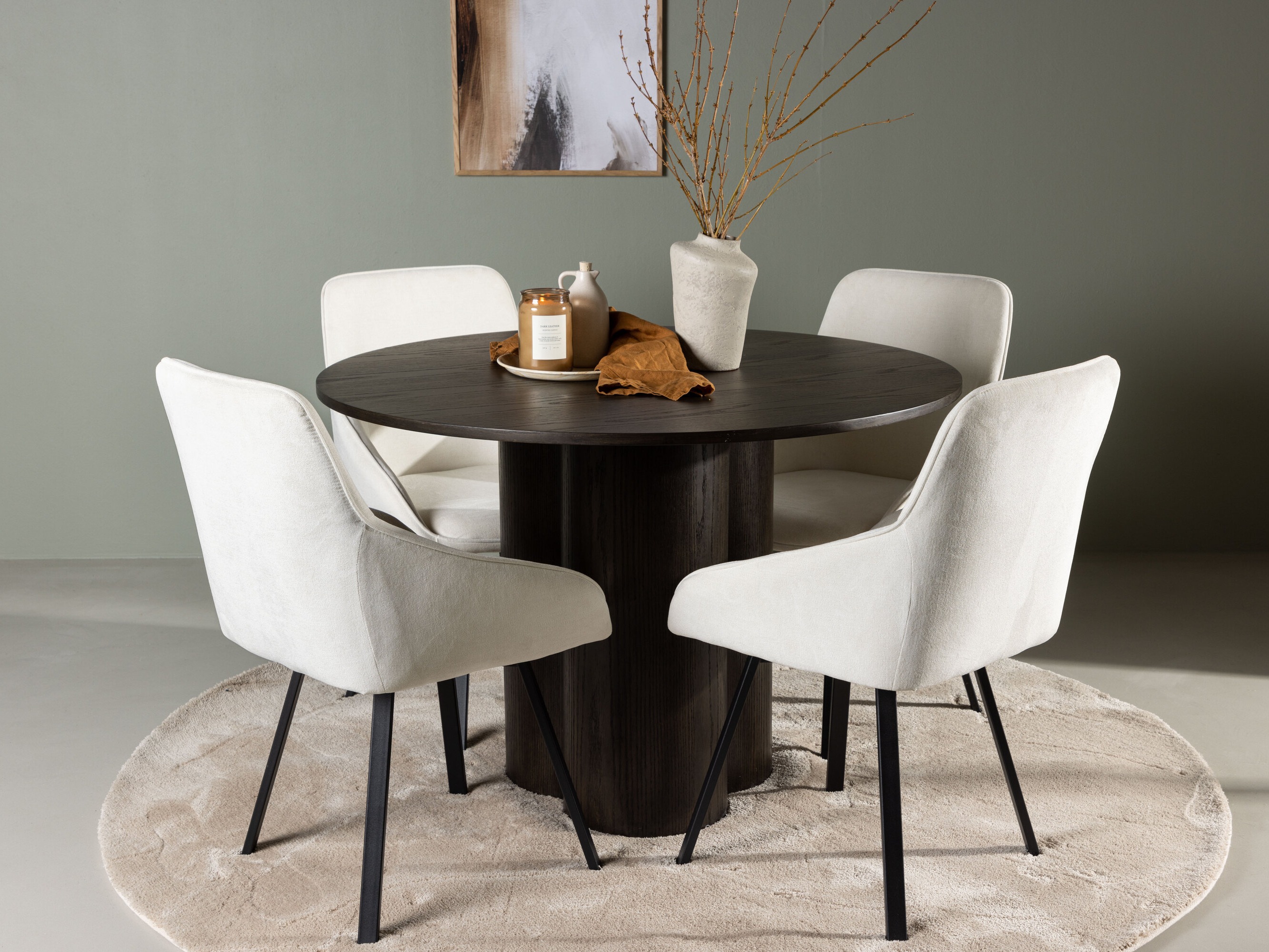 Dining set Dallas 5008 (Dark nut)