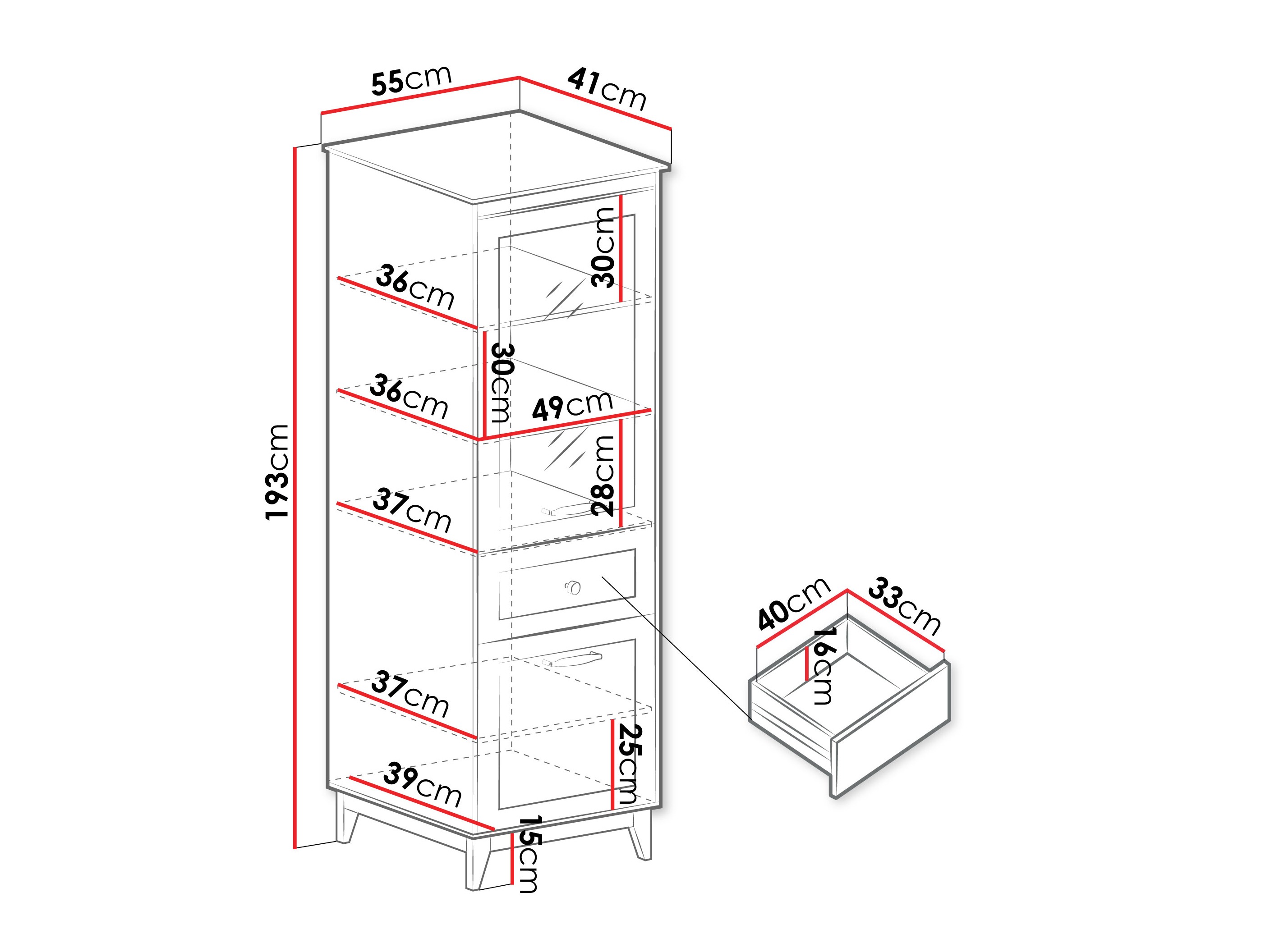 Bookcase Sonfera 105