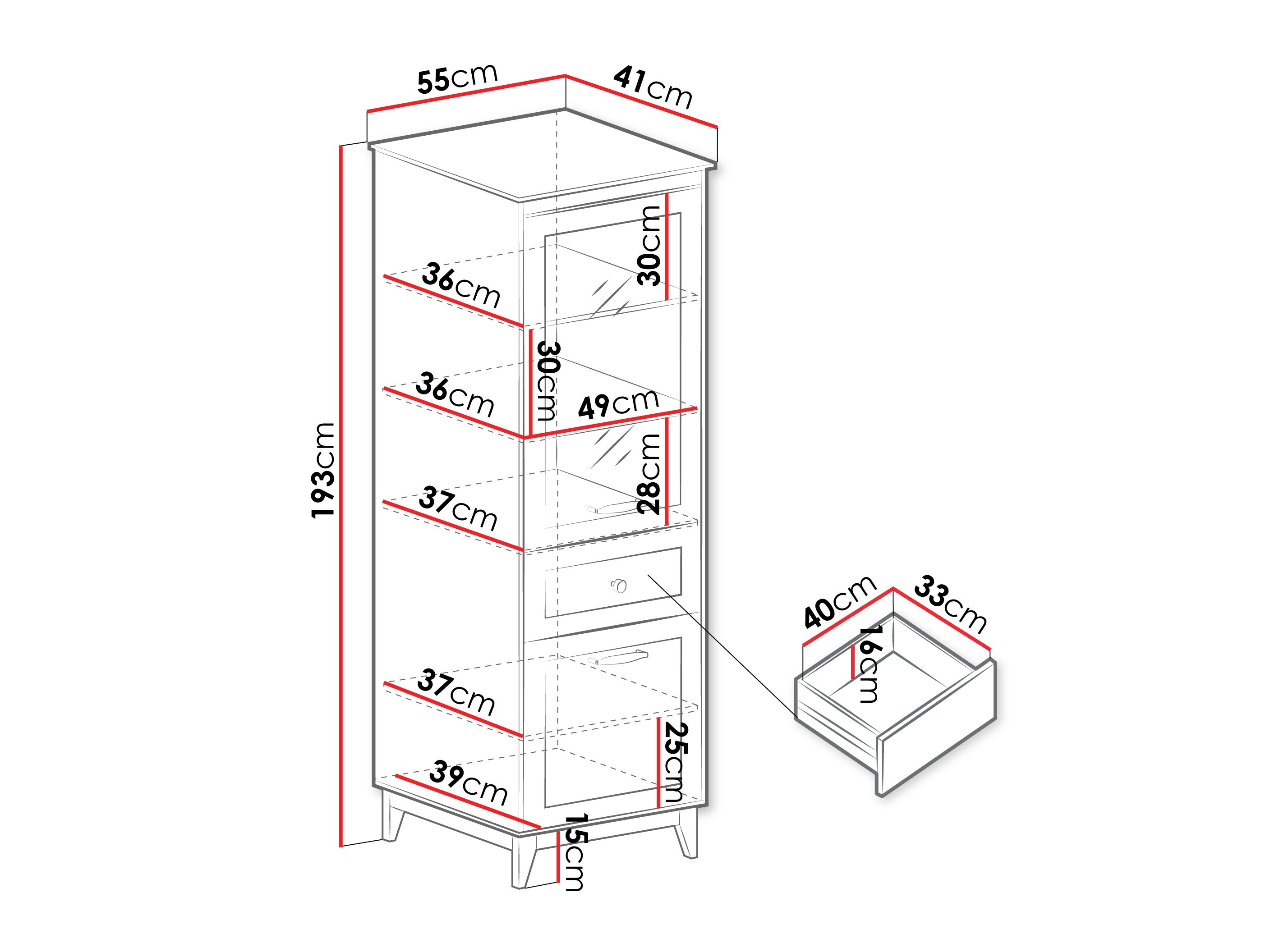 Bookcase Sonfera 105