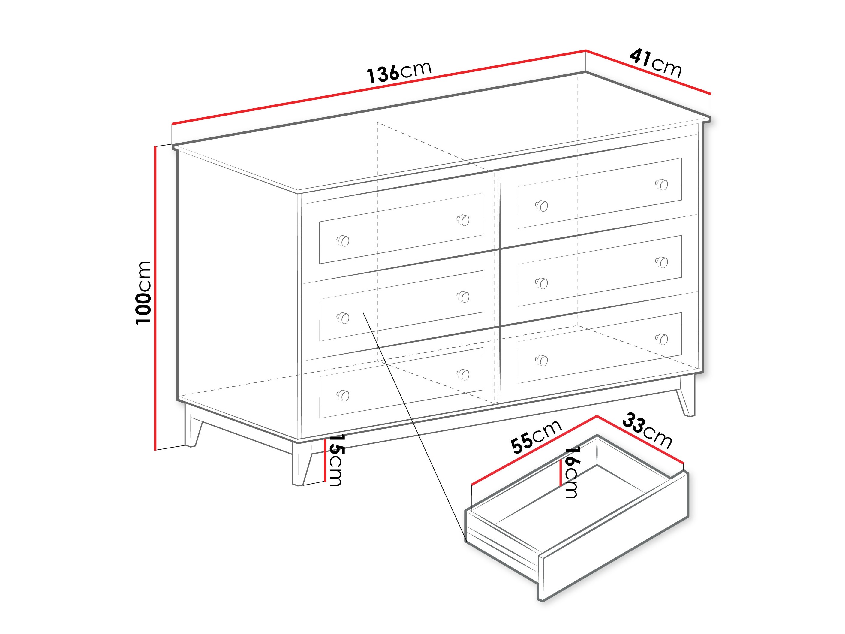 Chest of drawers Sonfera 102