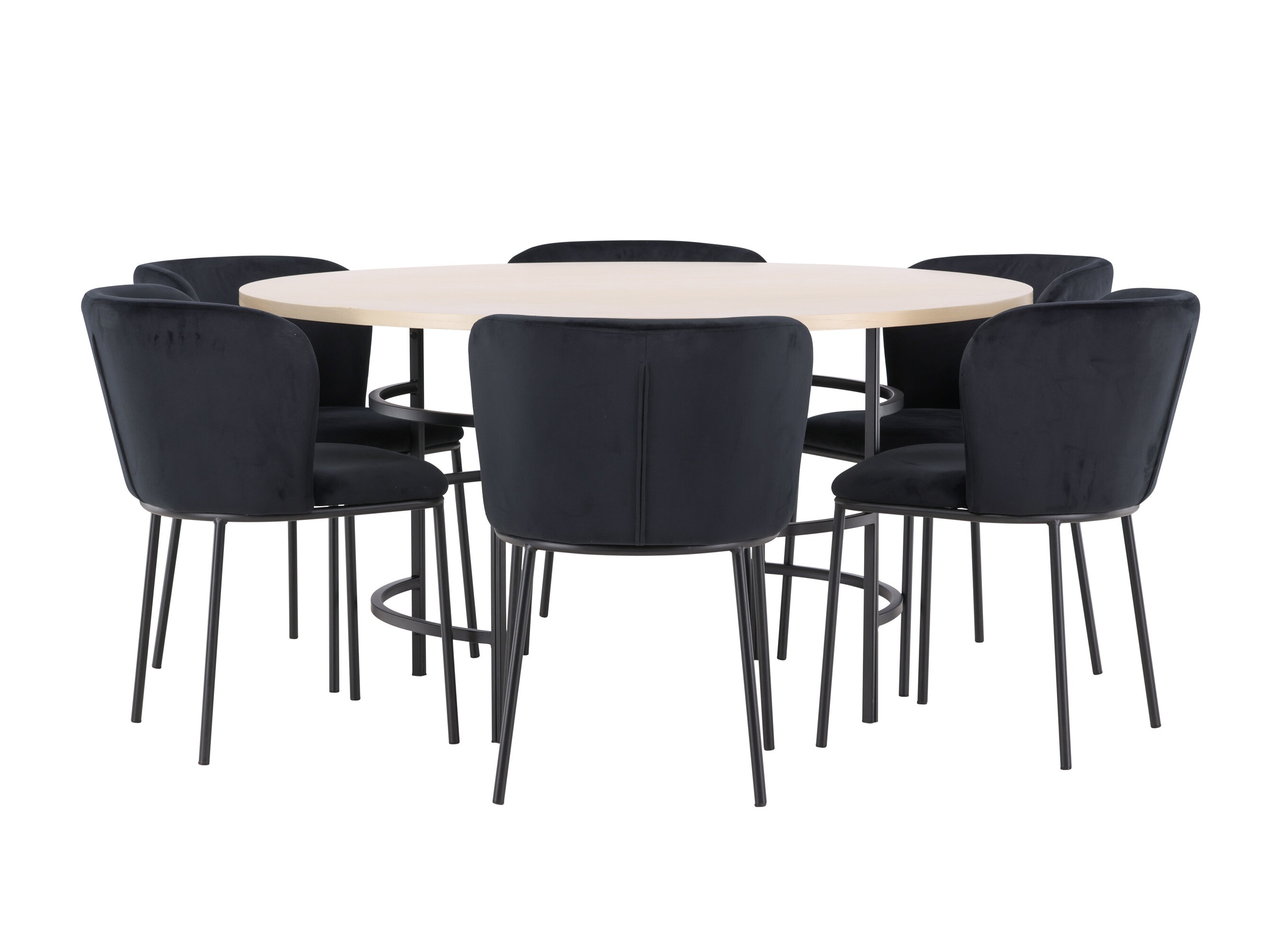 Dining set Dallas 5015 (Light brown + Black)