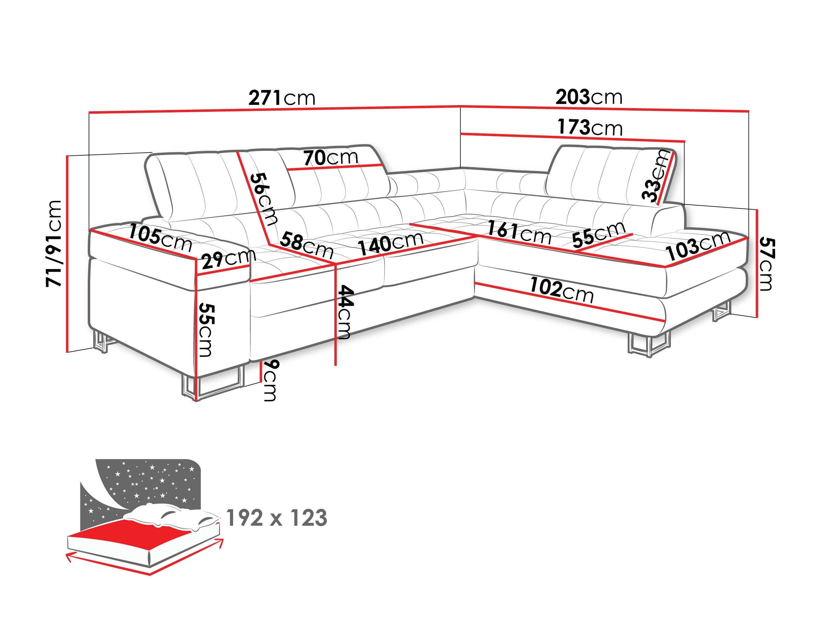 Corner sofa Comfivo Anima (Nazar 225.02)