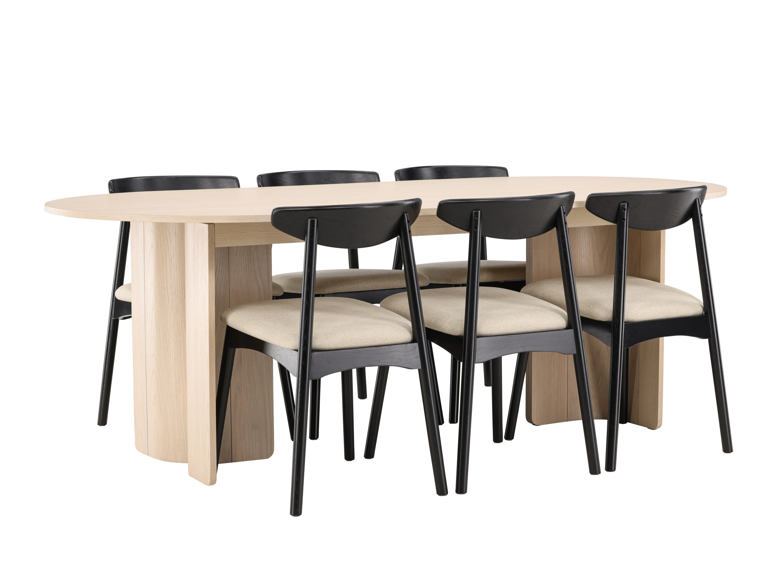 Dining set Dallas 5020 (Black + Beige)