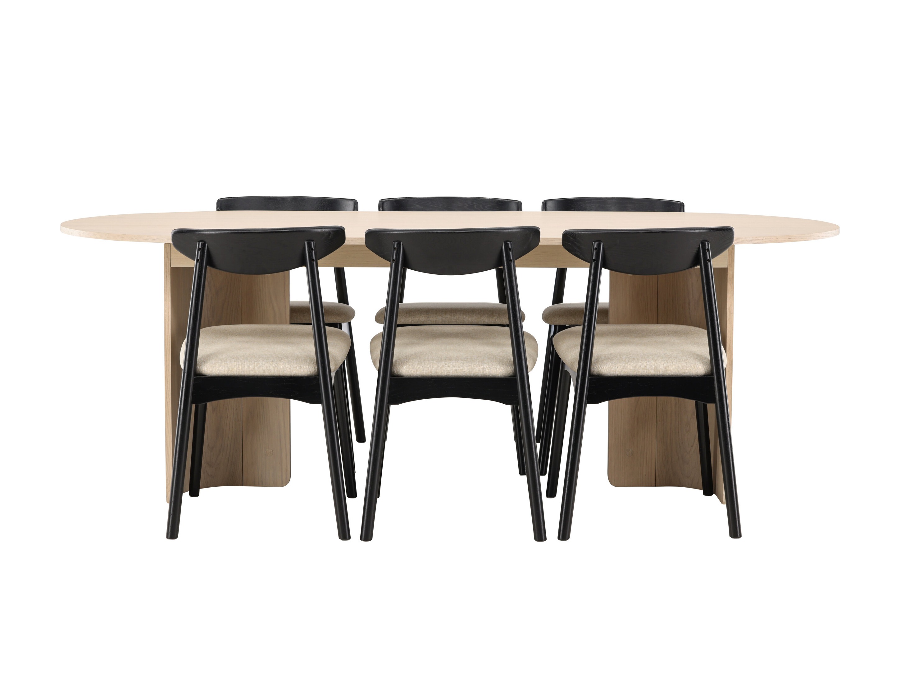 Dining set Dallas 5020 (Black + Beige)