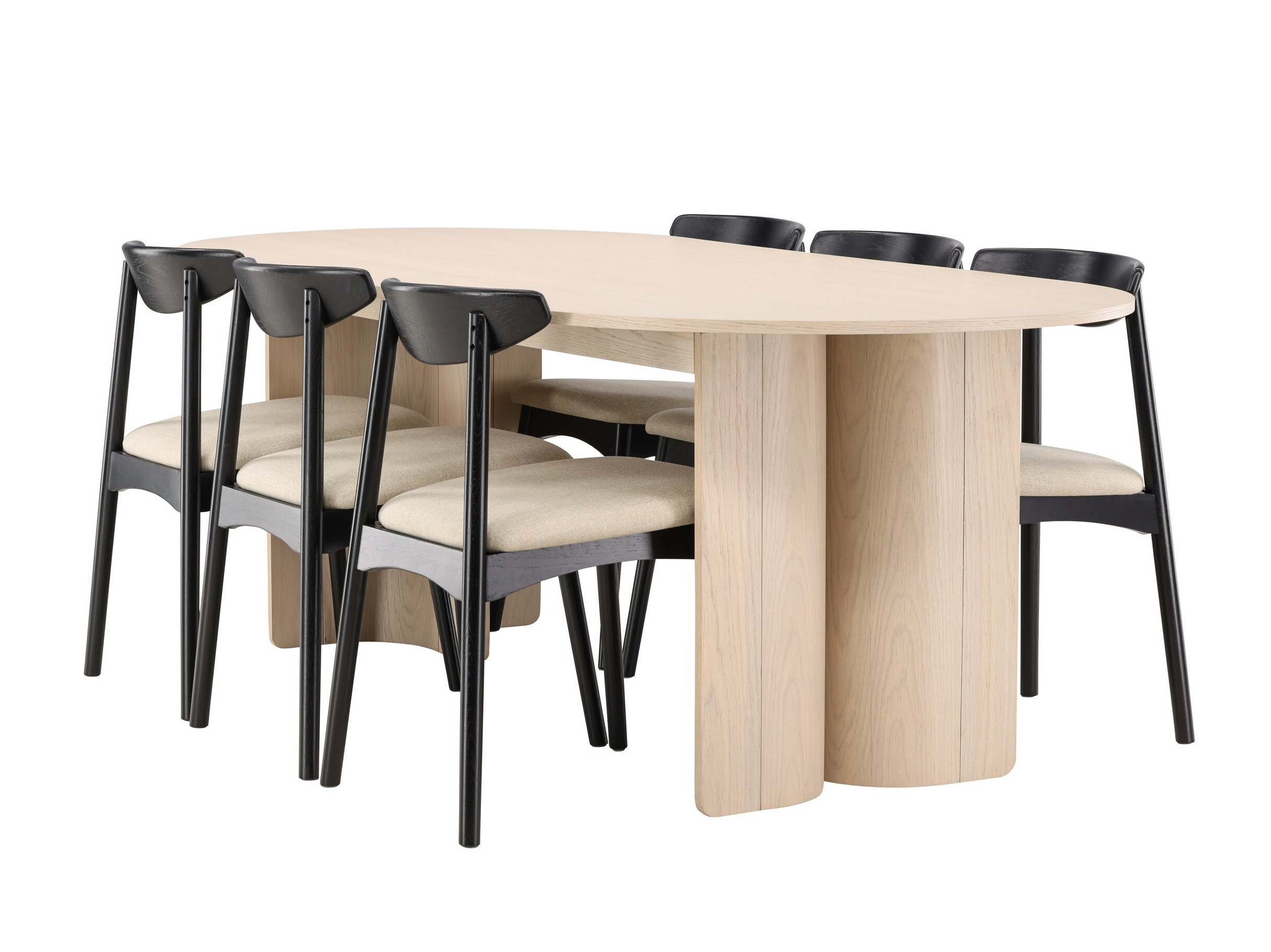 Dining set Dallas 5020 (Black + Beige)