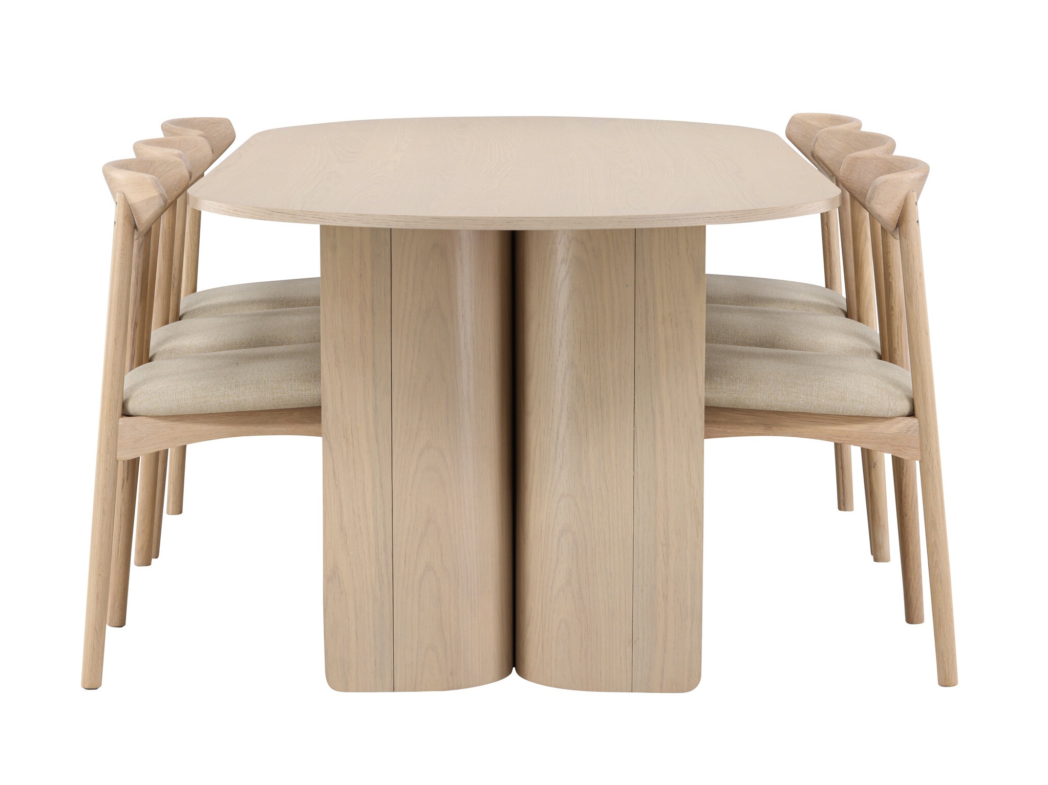Dining set Dallas 5020 (Light wood + Beige)