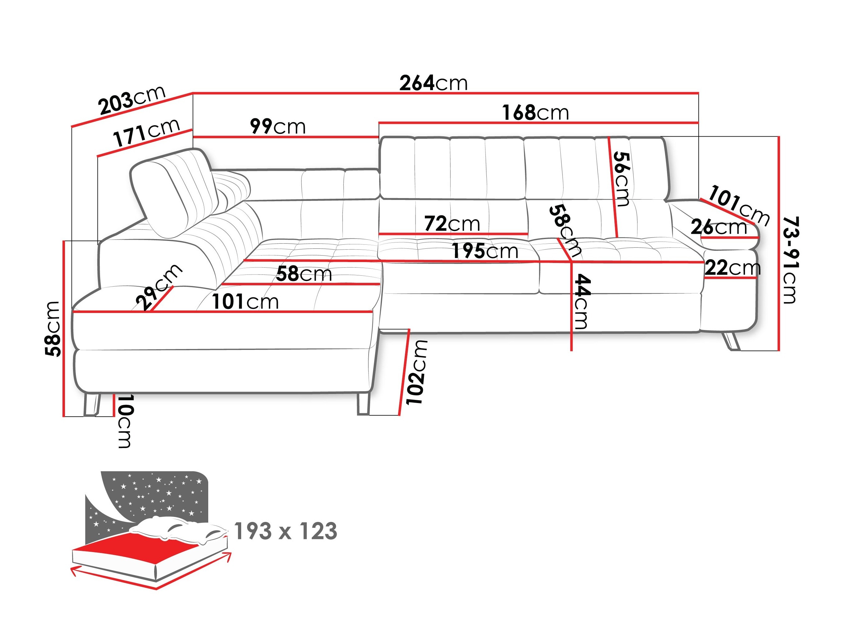 Corner sofa Comfivo Agnus (Nazar 225.02)