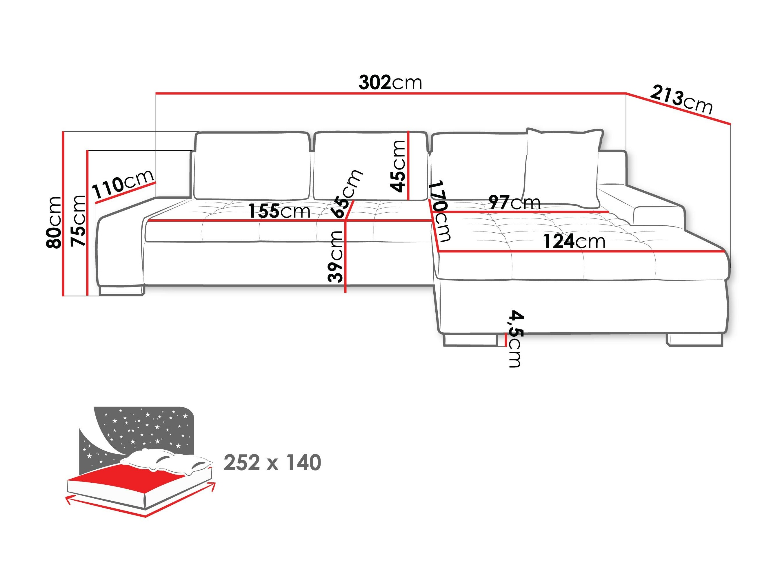 Corner sofa Comfivo Nitor II (Boucle Abriamo 04)