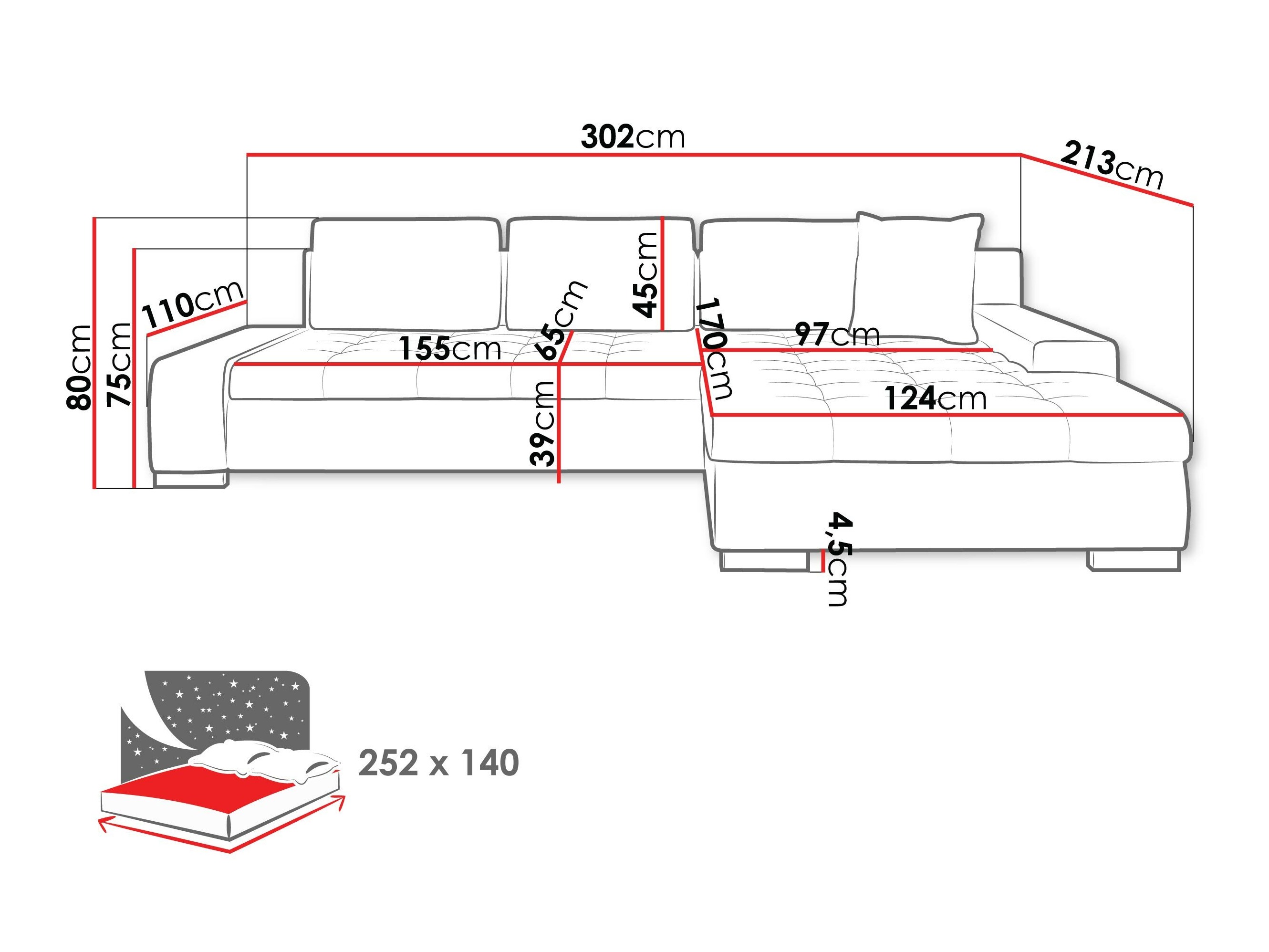 Corner sofa Comfivo Nitor II (Kronos 022 + Senegal 818)