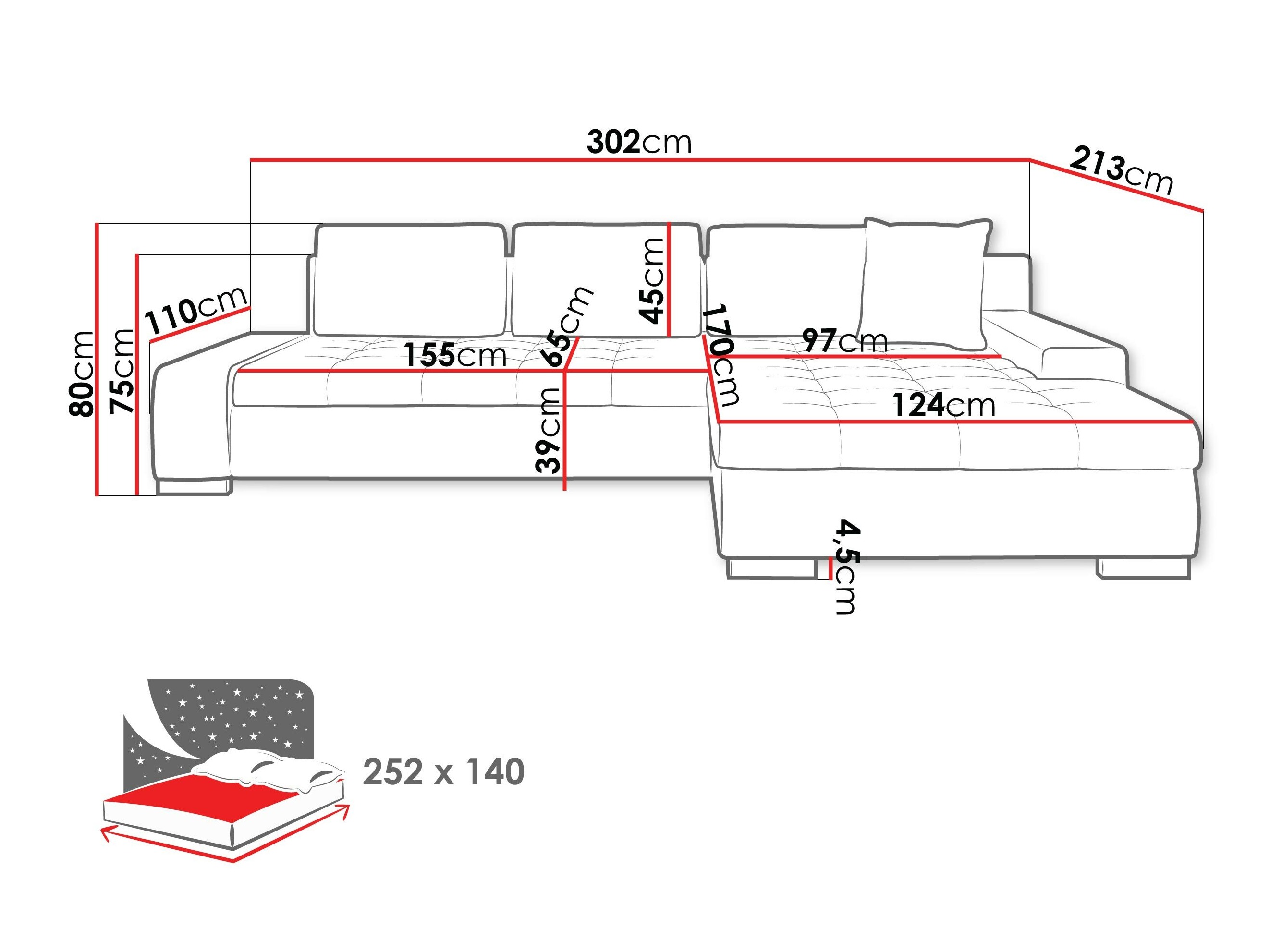 Corner sofa Comfivo Nitor II (Majorka 03)