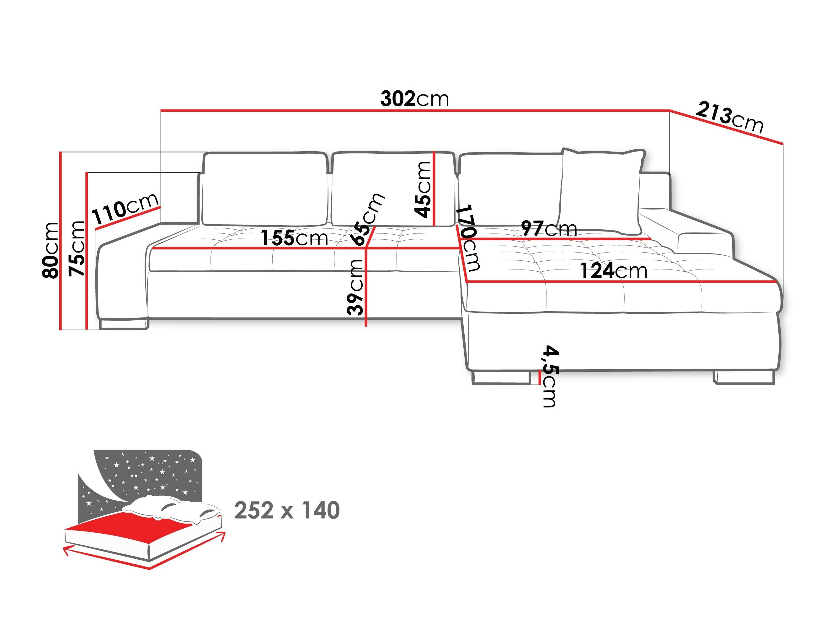 Corner sofa Comfivo Nitor II (Soft 011 + Lawa 06)