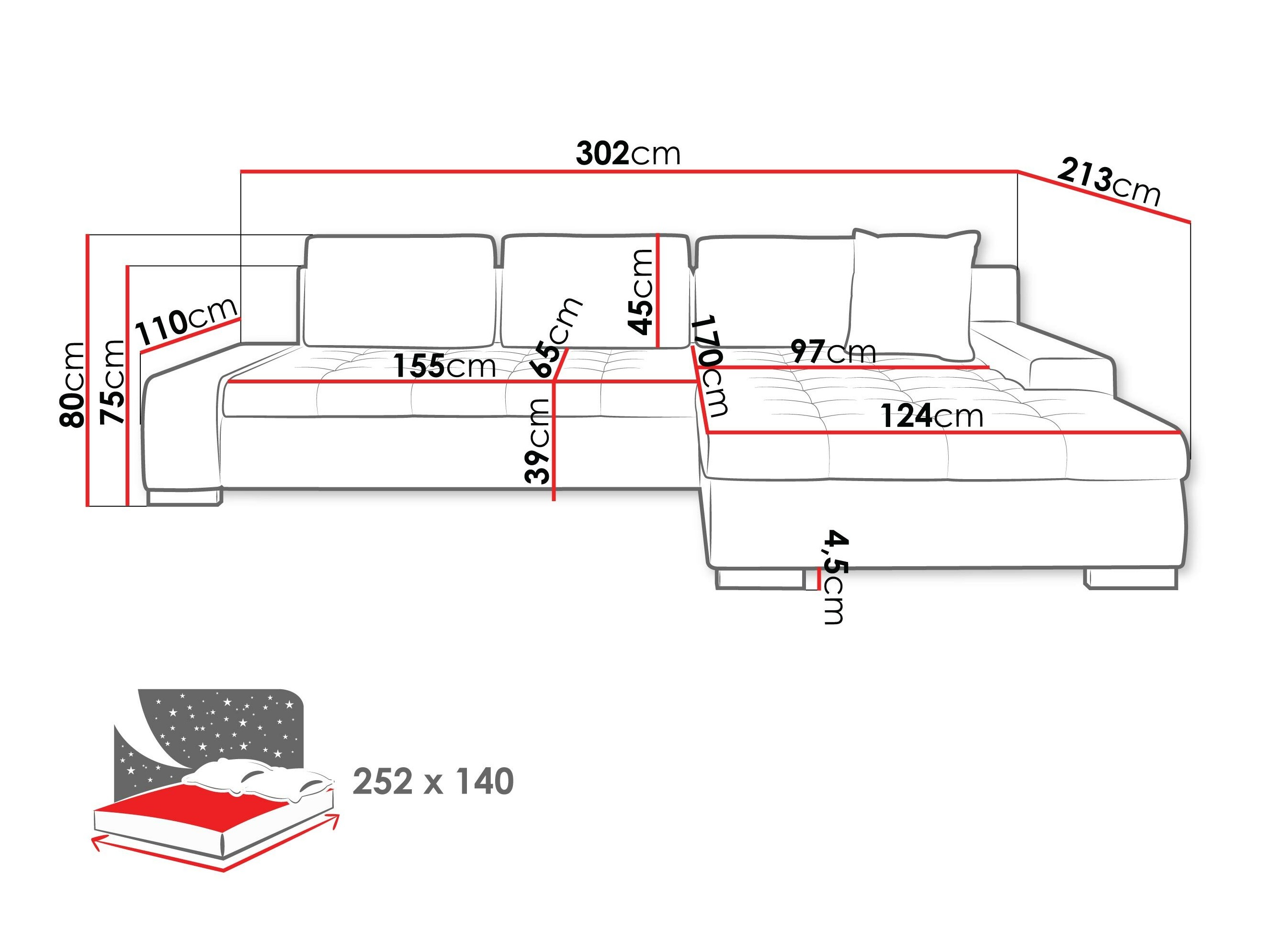 Corner sofa Comfivo Nitor II (Venus Velvet 2911 + Miu 2059)