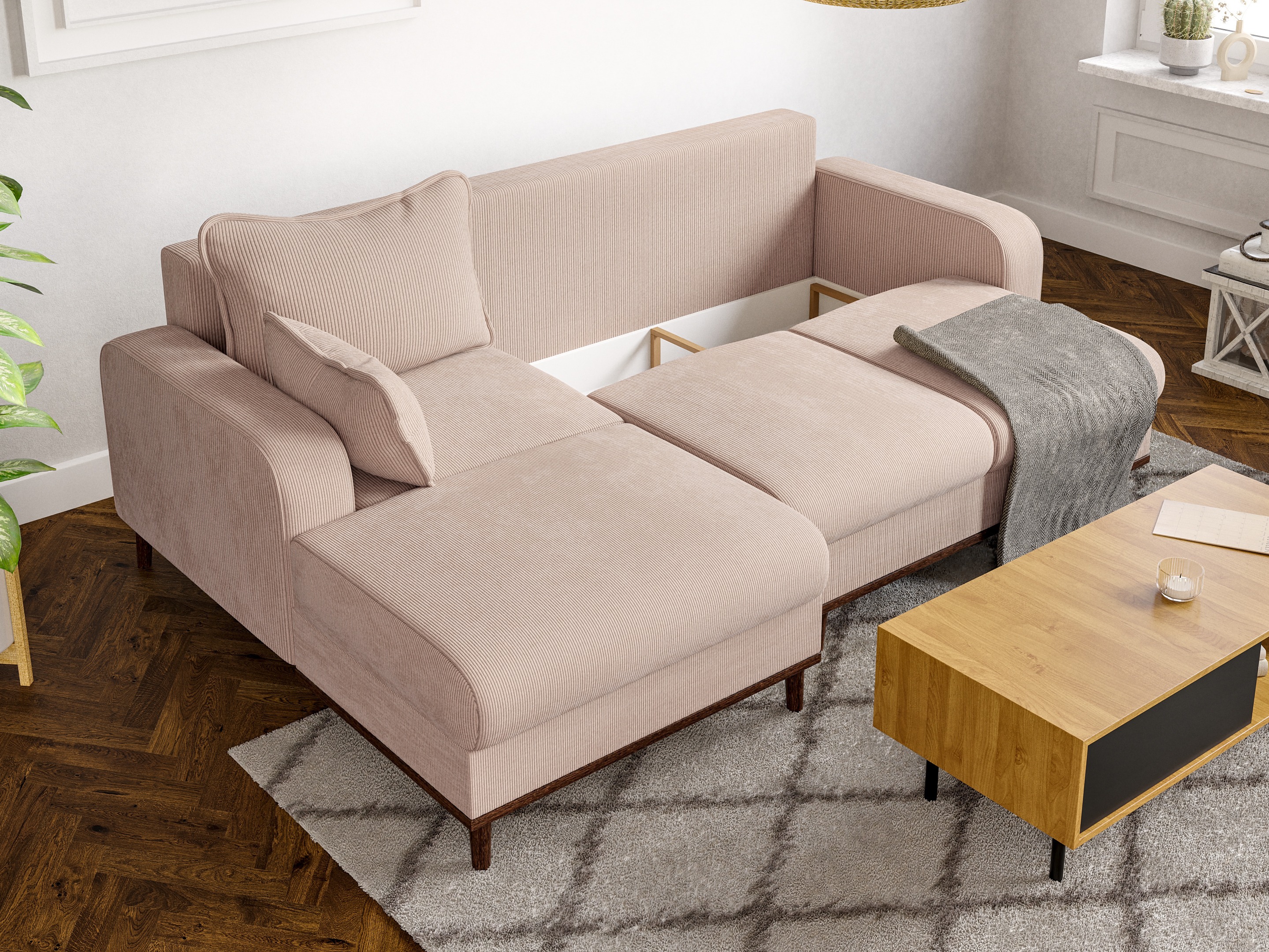 Corner sofa Rocklin 129 (Fjord 23)