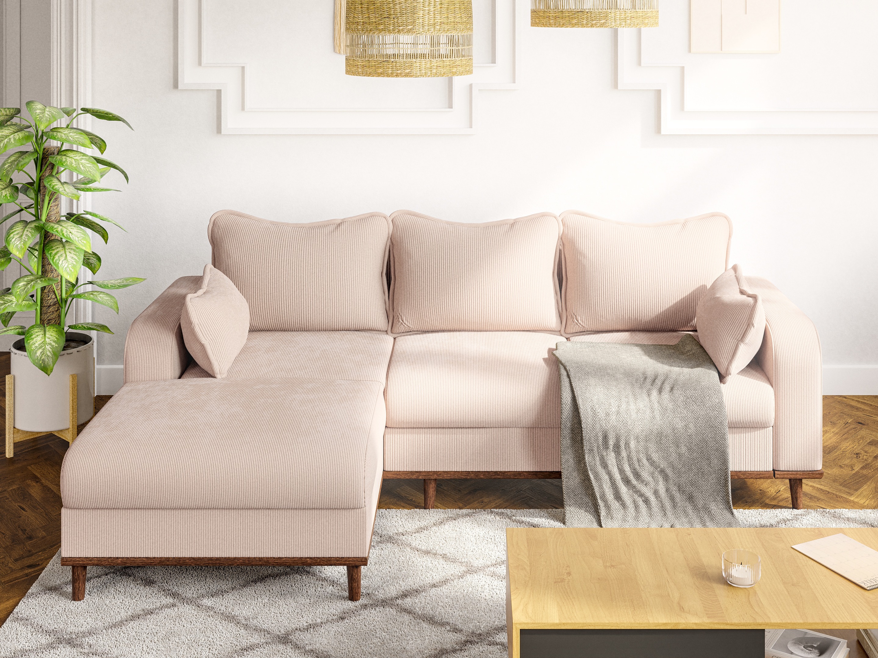Corner sofa Rocklin 129 (Fjord 23)