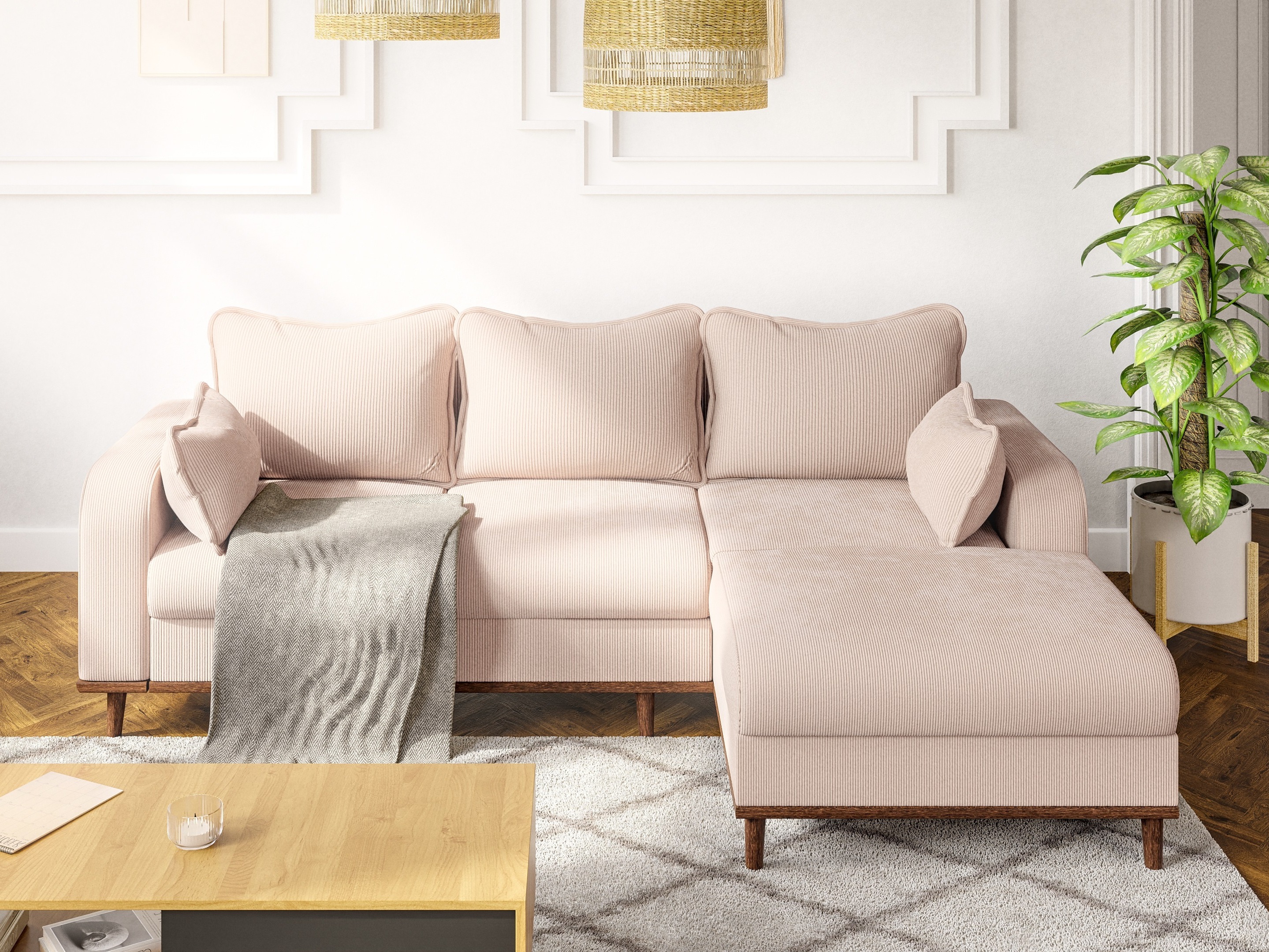 Corner sofa Rocklin 129 (Fjord 23)