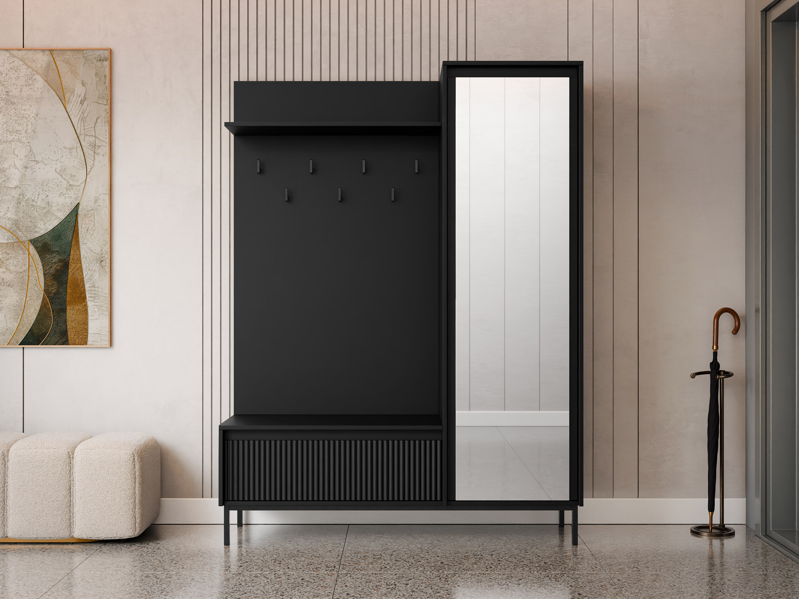 Hallway set Comfivo Delruva (Black)