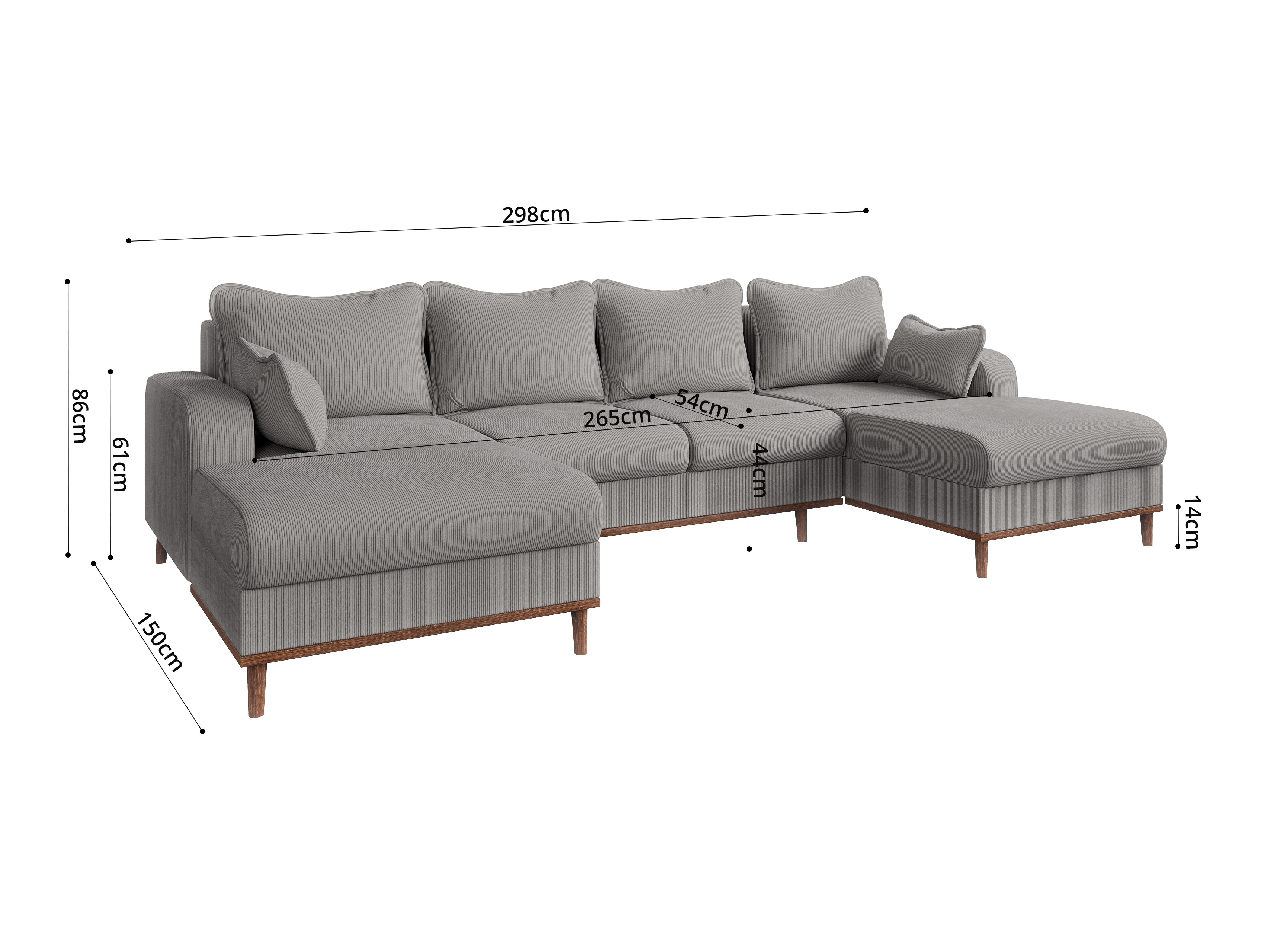 Corner sofa Rocklin 131 (Fjord 08)