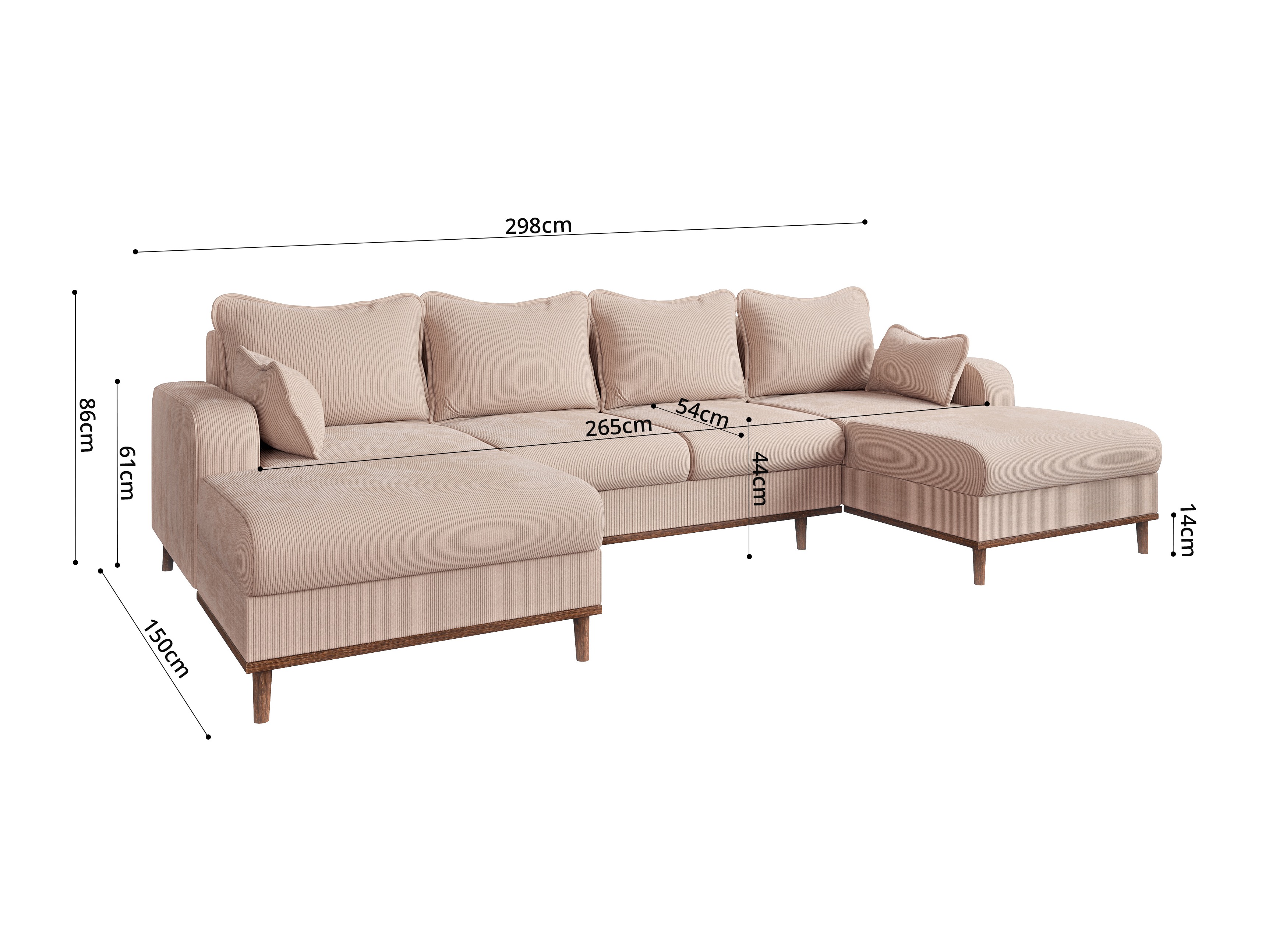 Corner sofa Rocklin 131 (Fjord 23)