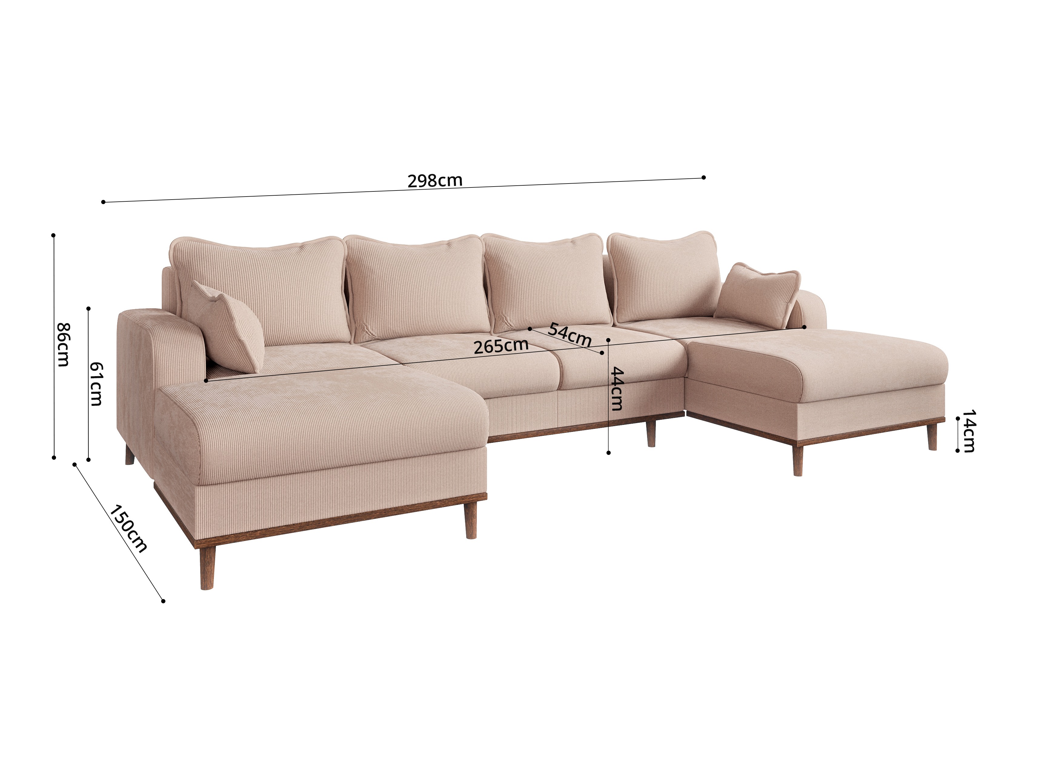Corner sofa Rocklin 131 (Fjord 23)