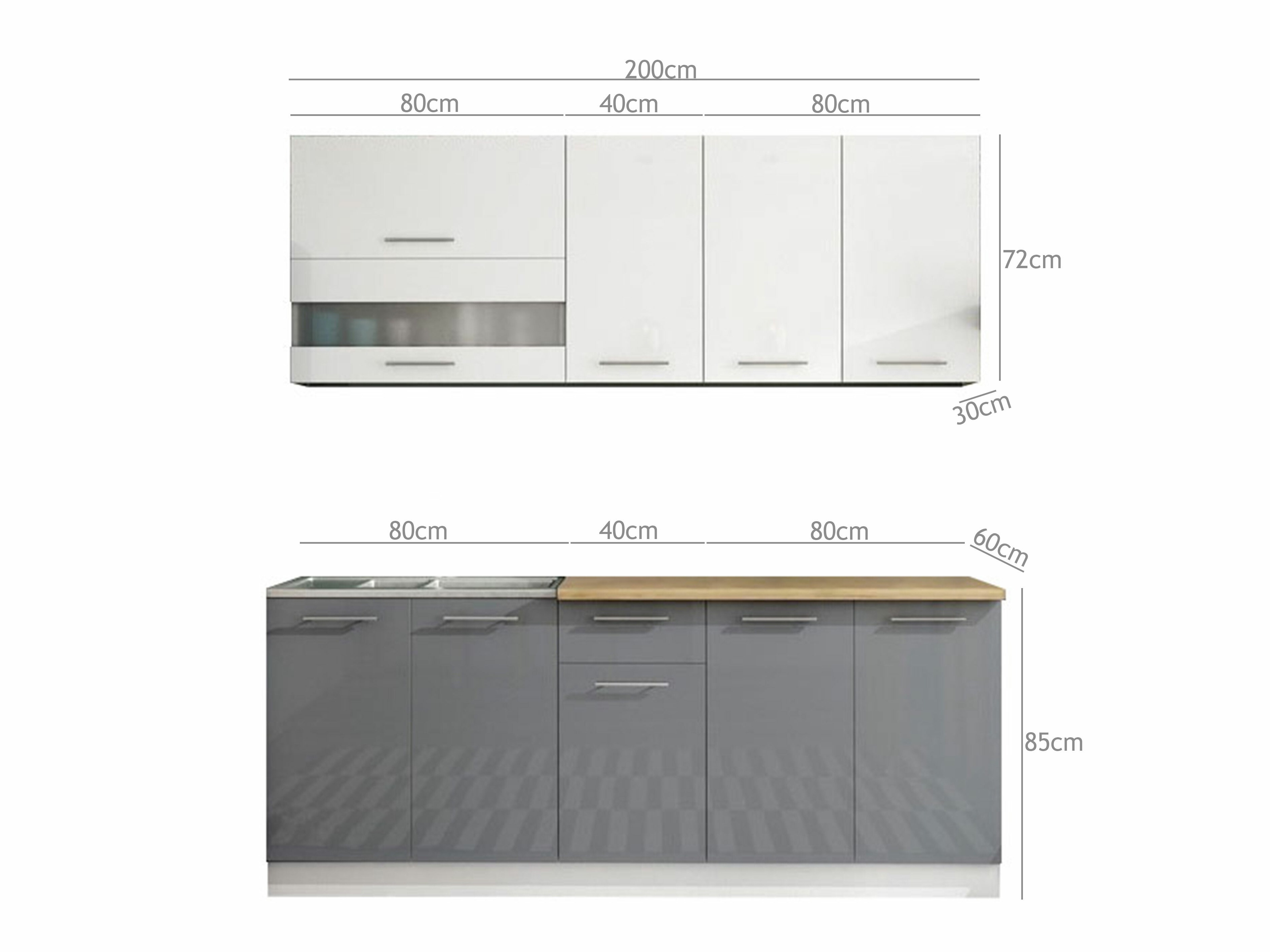 Modular kitchen set Tiffa Mix 102
