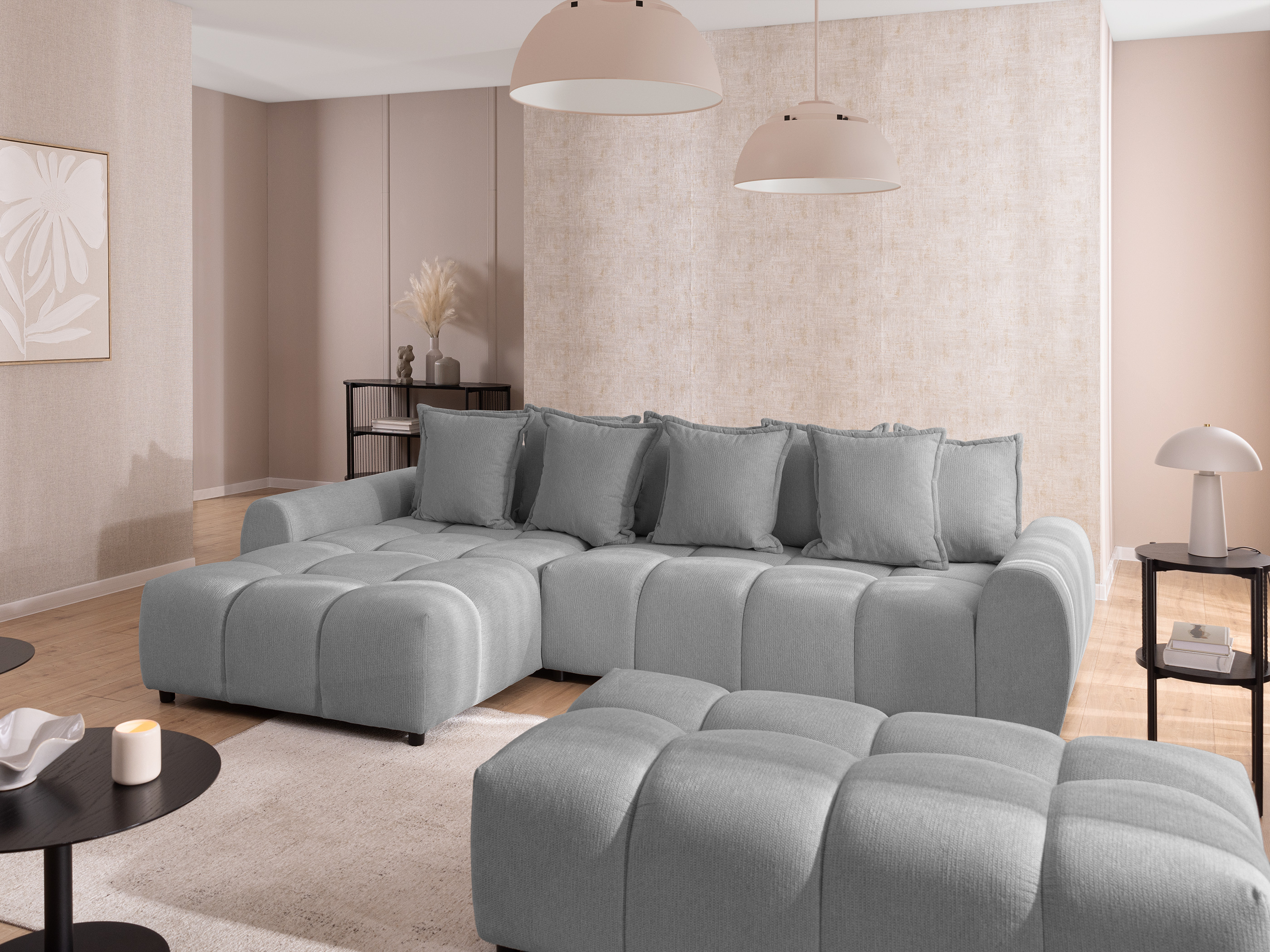 Upholstered bench Rocklin 133 (Aragon 90)