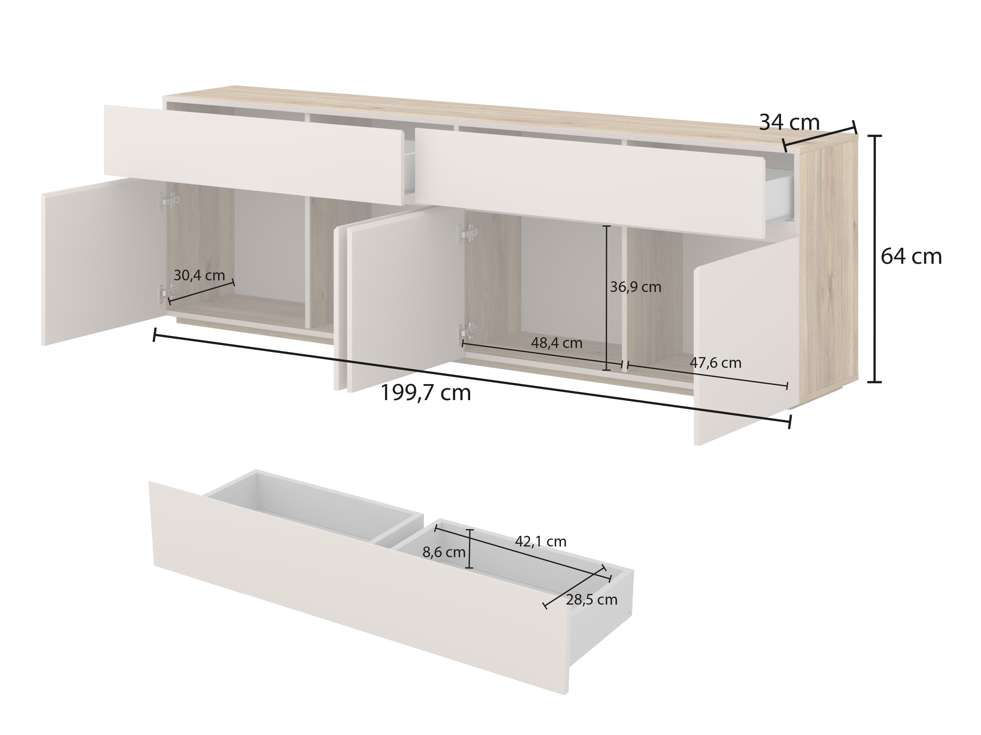 Chest of drawers Alsono 100