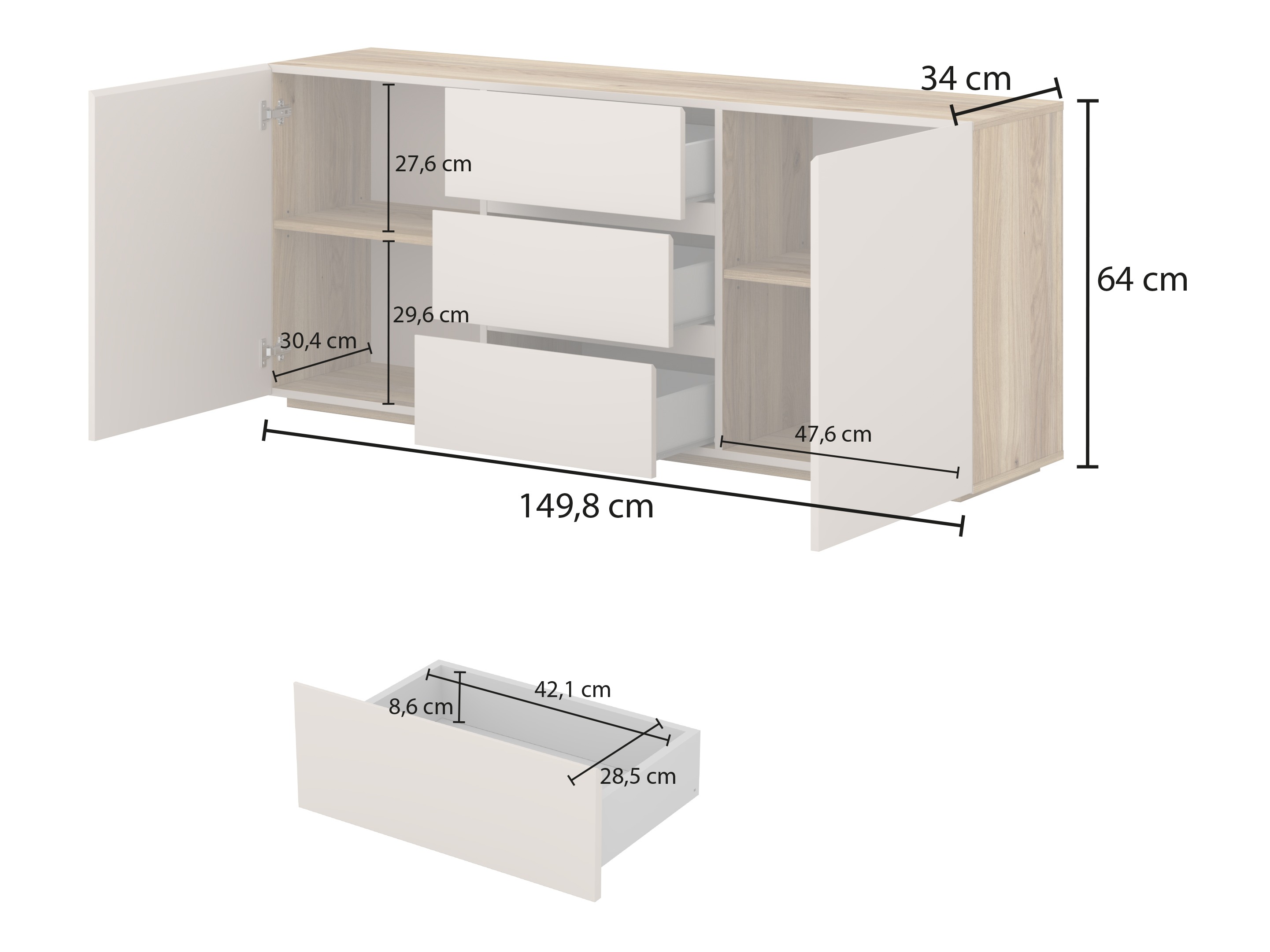 Chest of drawers Alsono 101