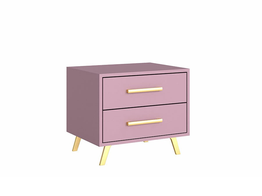 Bedside table Rosa (Purple + Golden)