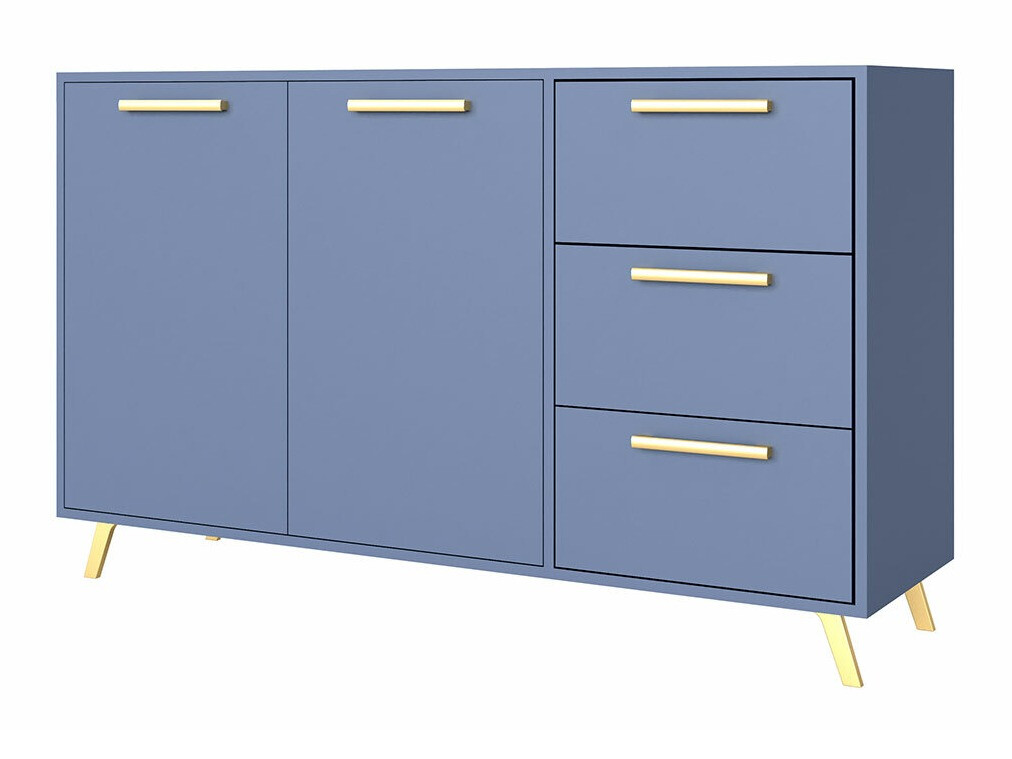 Chest of drawers Rosa (Blue + Golden)