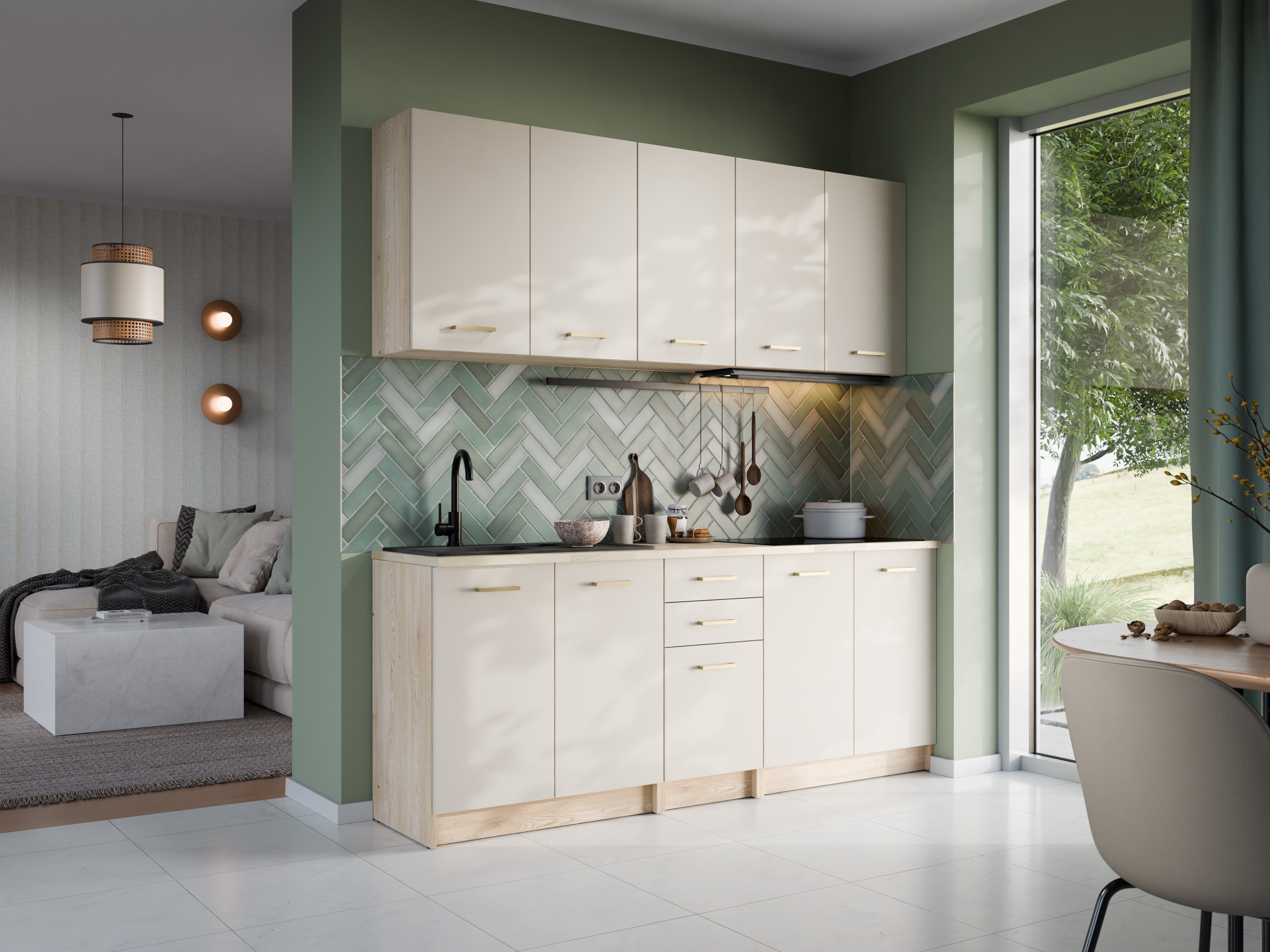 Modular cabinet with doors Quti 110