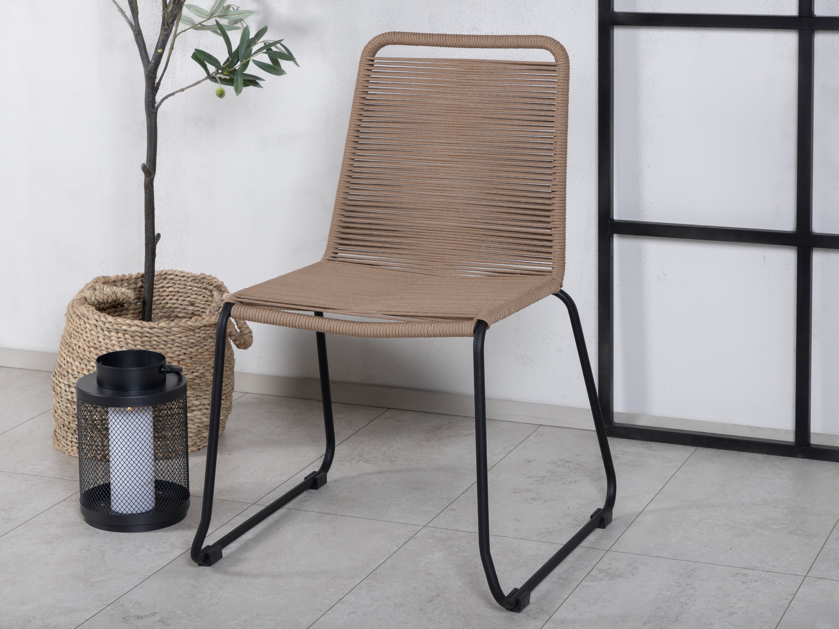Outdoor chair Dallas 2820 (Light brown + Black)