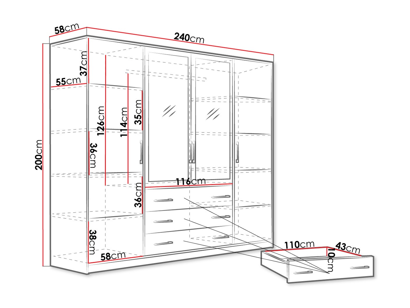 Wardrobe Dortivu 151 (Not available)
