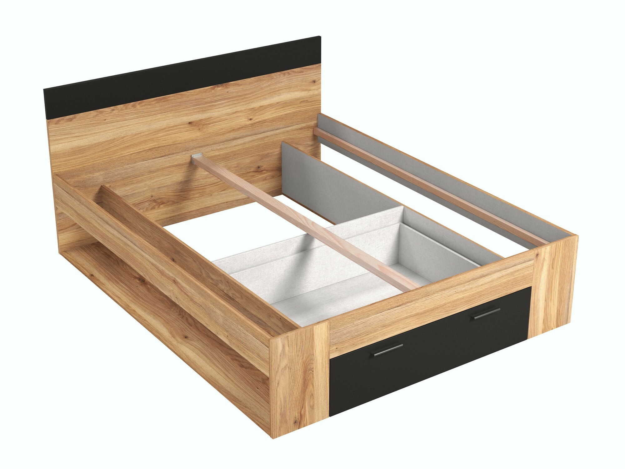 Bed Melvele 108 (Oak + Black)