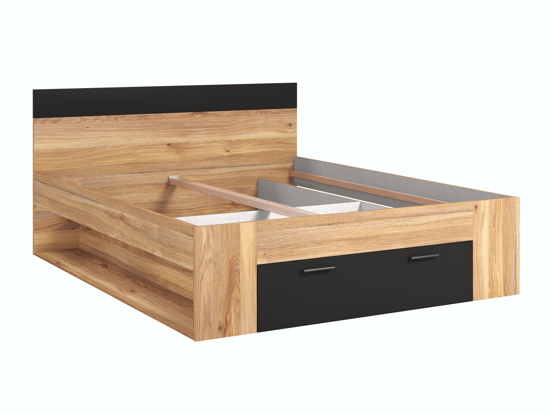 Bed Melvele 108 (Oak + Black)
